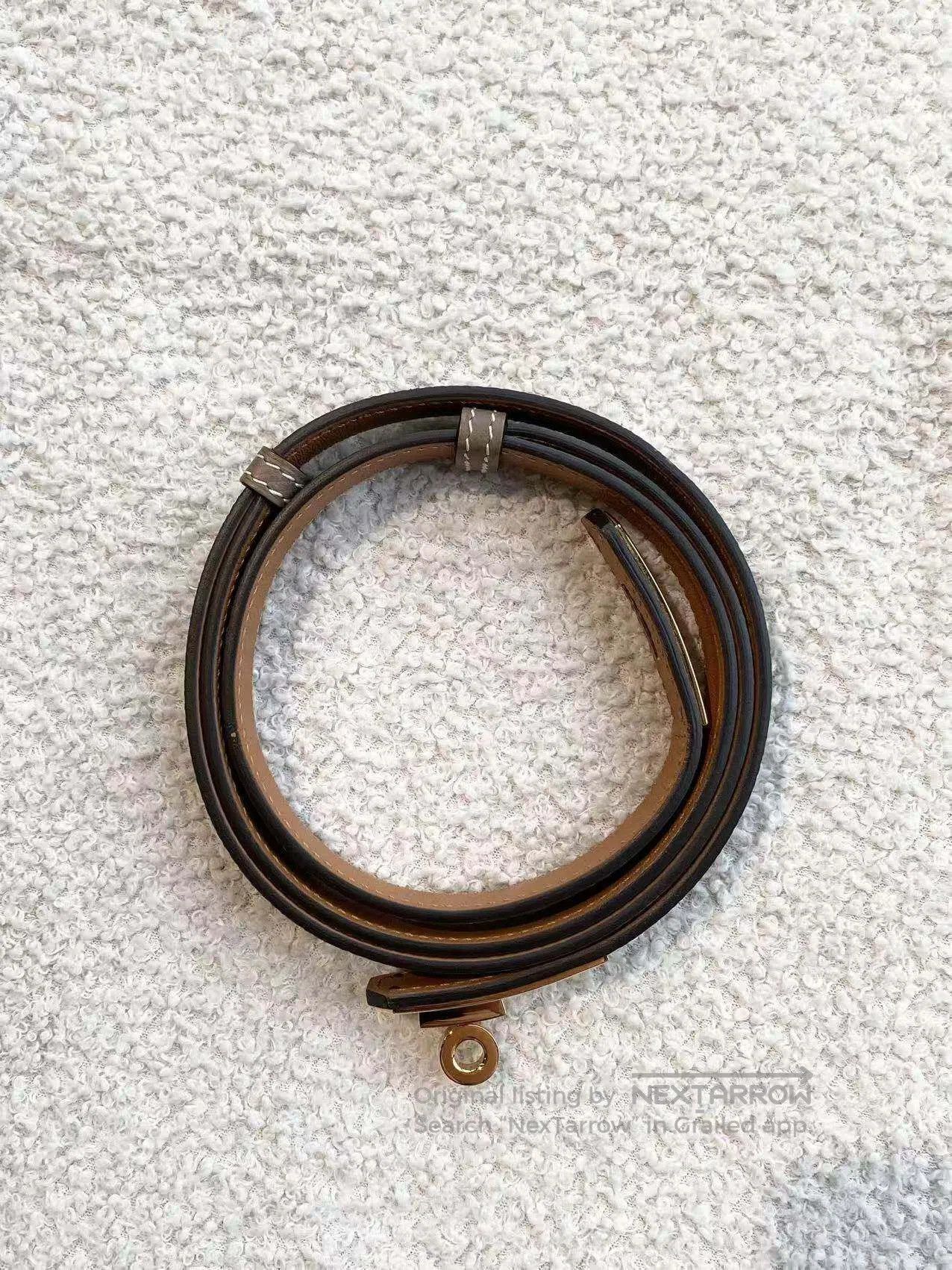 Hermes Hermes Golden brown kelly buckled the belt| Size ONE SIZE - 2 Thumbnail