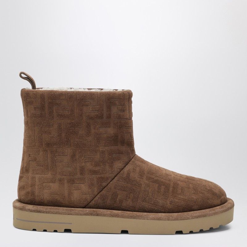 Fendi Brown Suede Ankle Boots