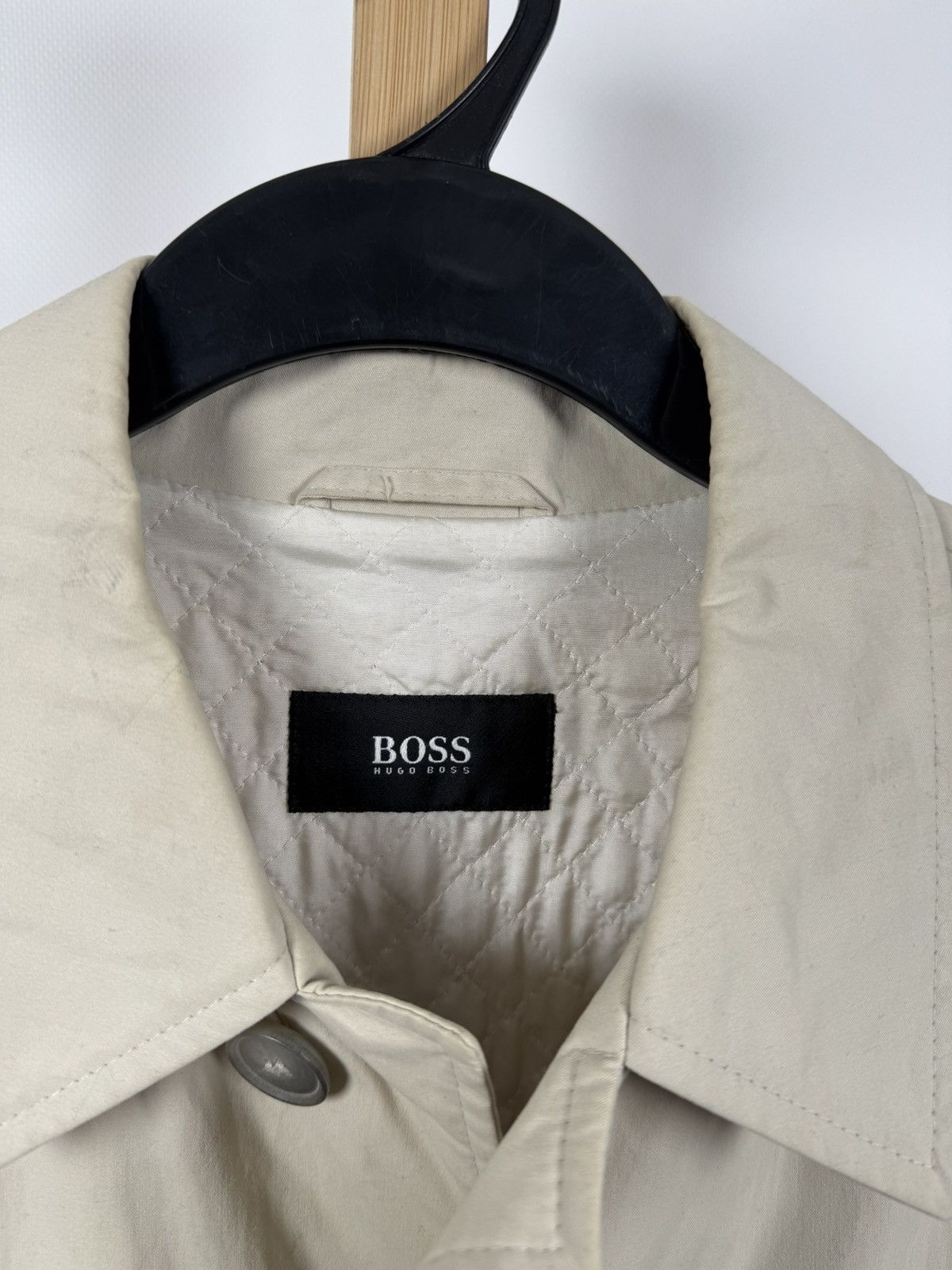 Designer × Hugo Boss × Vintage Vintage Hugo Boss Trench Coat 54 Size US L / EU 52-54 / 3 - 8 Thumbnail