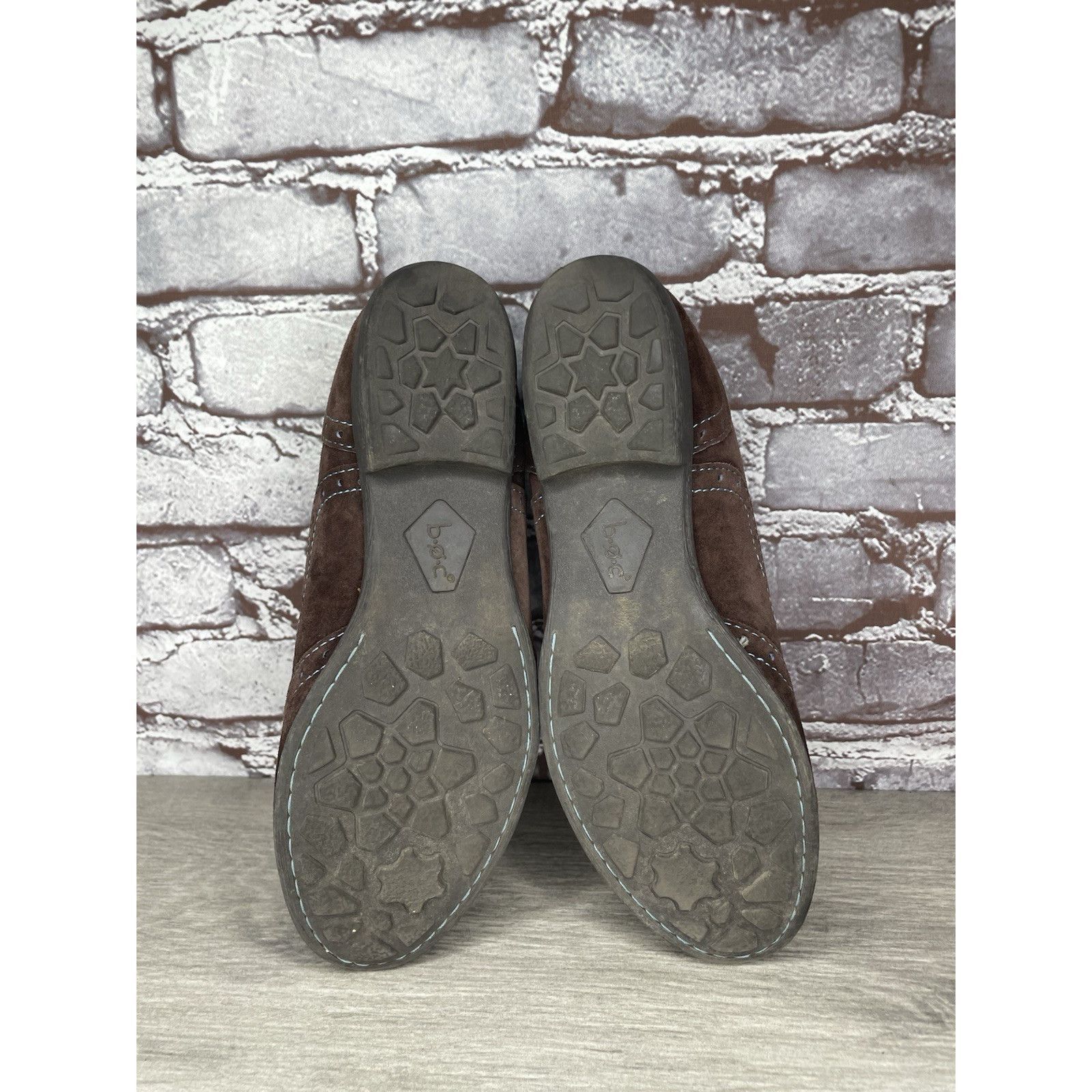 Born Born BOC Suzette Wingtips Shoes Brown Suede Blue Stitching O Size US 8.5 / IT 38.5 - 7 Thumbnail