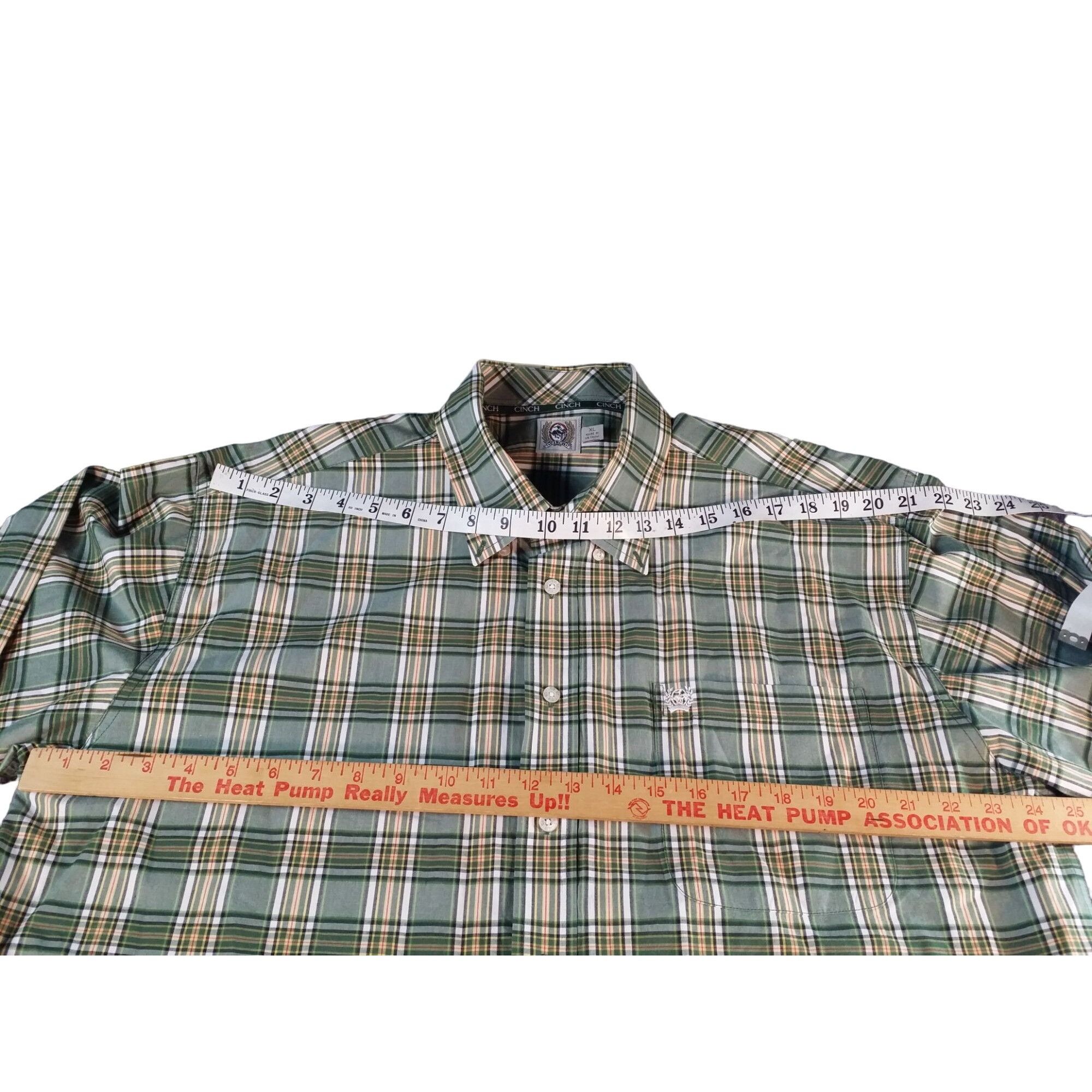 CINCH Cinch Button Up Shirt Men Sz XL Green Brown Plaid Long Sleev Size US XL / EU 56 / 4 - 4 Thumbnail
