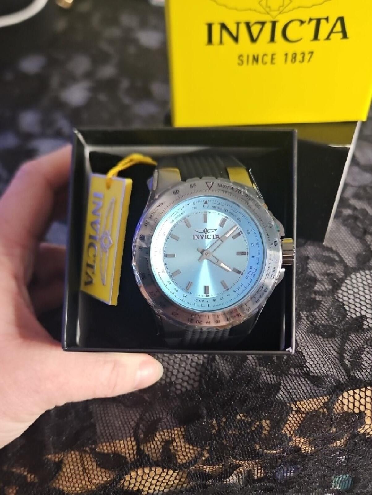 Invicta Invicta Men's Silver Watch with Light Blue Dial Size ONE SIZE - 5 Thumbnail
