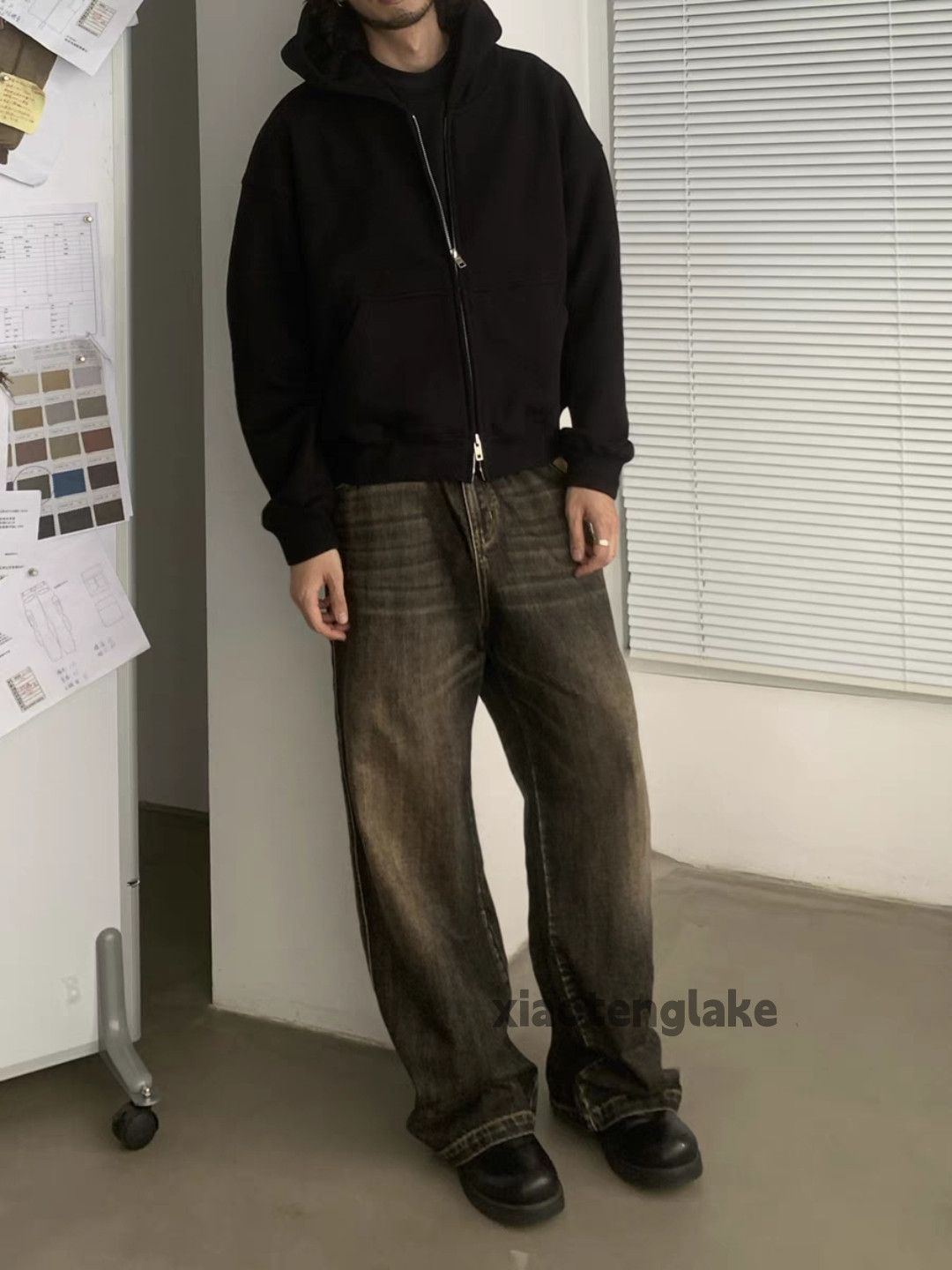 Jean × Vintage washed faded cleanfit y2k loose baggy yuppie jeans Size US 30 / EU 46 - 2 Thumbnail