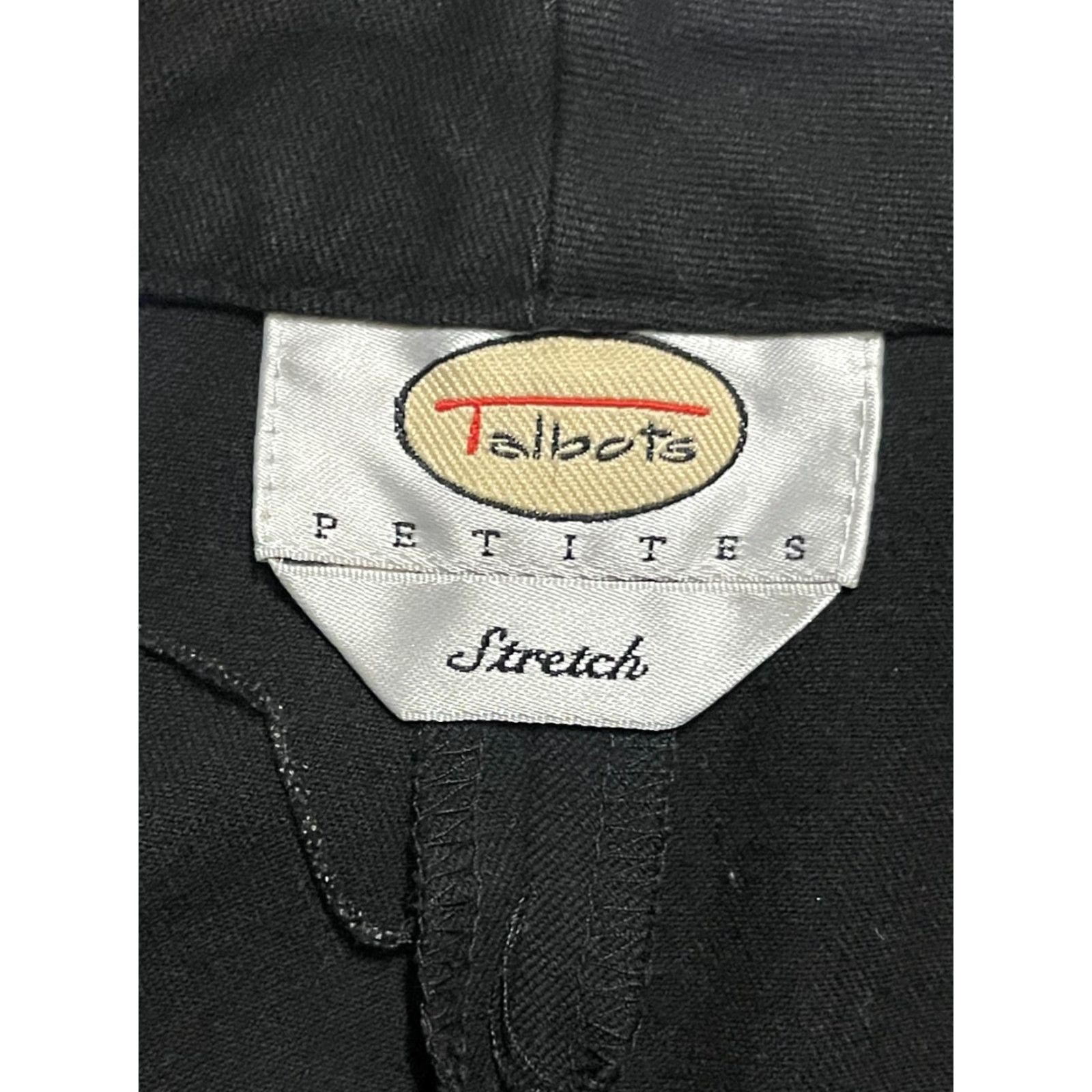 Talbots Talbots Pants Women 8P Black Stretch Dress Pants Flat Front Petite Regular Inseam 28 Leather? Size 30" / US 8 / IT 44 - 6 Thumbnail