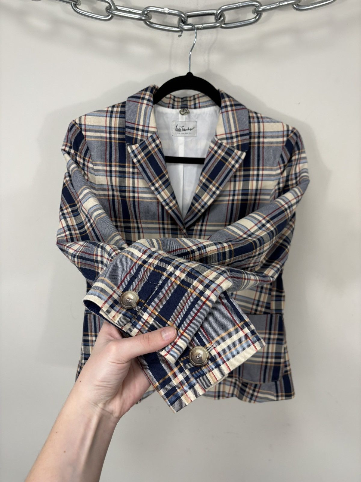 Other Luis Trenker Women’s Plaid Check Cotton Blazer Jacket Size M / US 6-8 / IT 42-44 - 7 Thumbnail