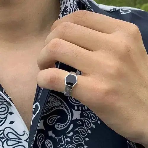 Japanese Brand Men's ring with stone Size ONE SIZE - 2 Thumbnail
