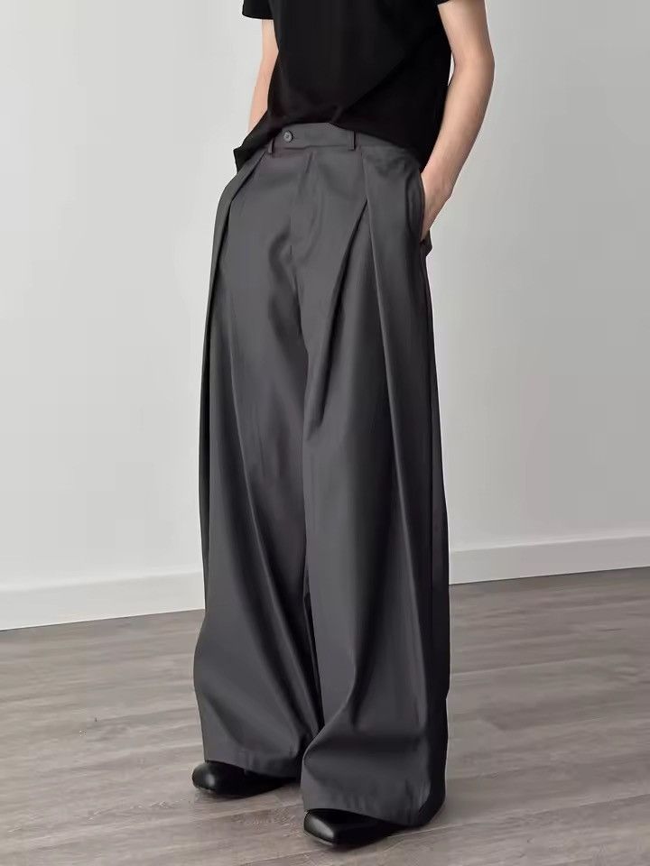 Vintage Wide Leg Dress Pants, Pleated Formal Trousers Size US 30 / EU 46 - 7 Thumbnail