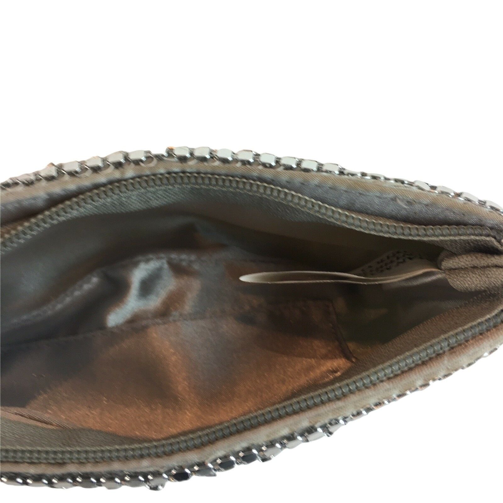 Other Evening Clutch Purse Handbag Fabric Lined Silver Sequins Clu Size ONE SIZE - 3 Thumbnail