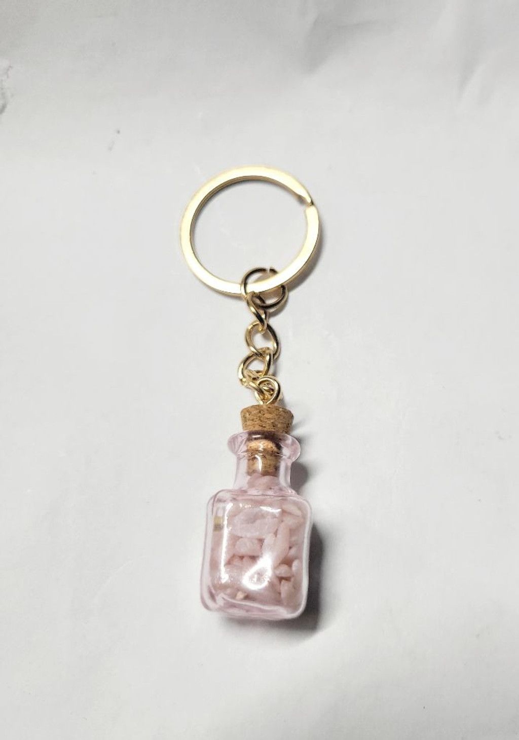 Handmade Hand crafted pink opal mini bottle keychain Size ONE SIZE - 2 Thumbnail
