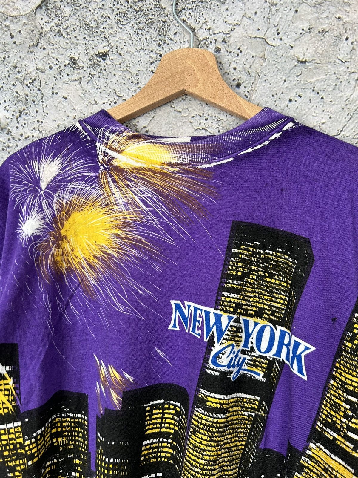 Vintage Vintage New York 90s All Over Printed Graphic Tee Rare Hype Size US XL / EU 56 / 4 - 3 Thumbnail