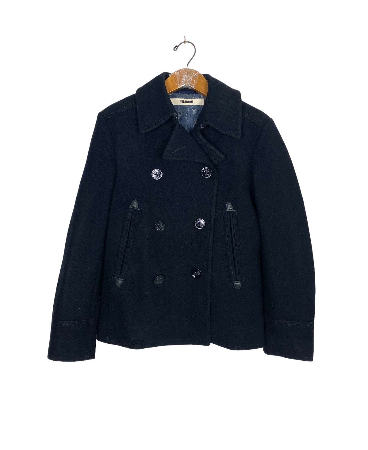 FACTOTUM Rare‼️ Factotum Double Breasted Pea Coat Made in Japan Size S / US 4 / IT 40 - 1 Thumbnail
