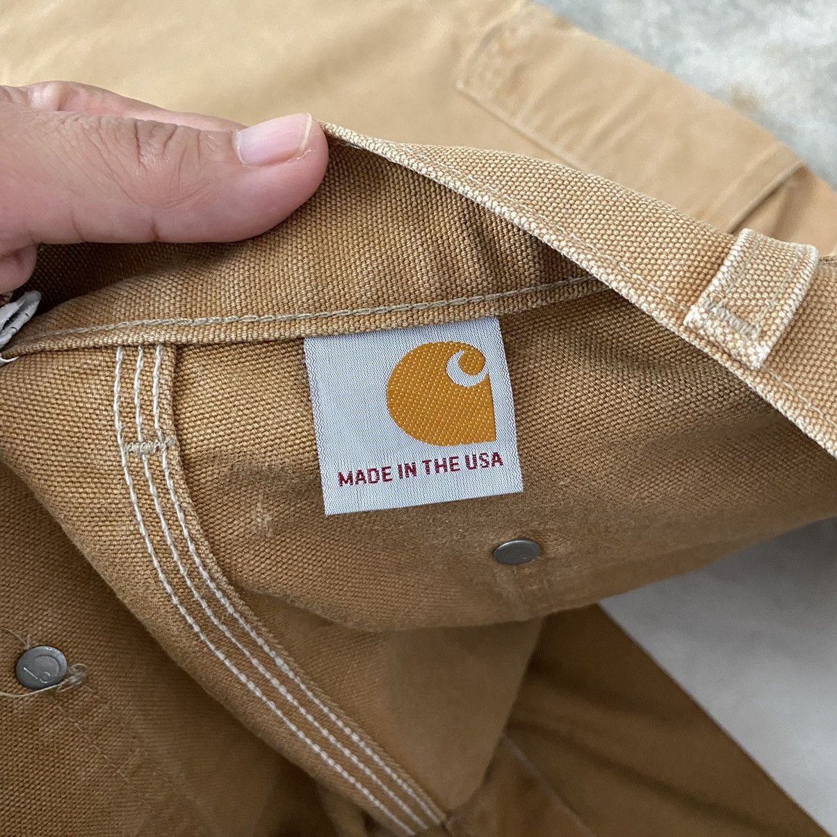 Carhartt VTG Carhartt Double Knee Faded Tan Dirty Carpenter Pants Size US 34 / EU 50 - 22 Thumbnail