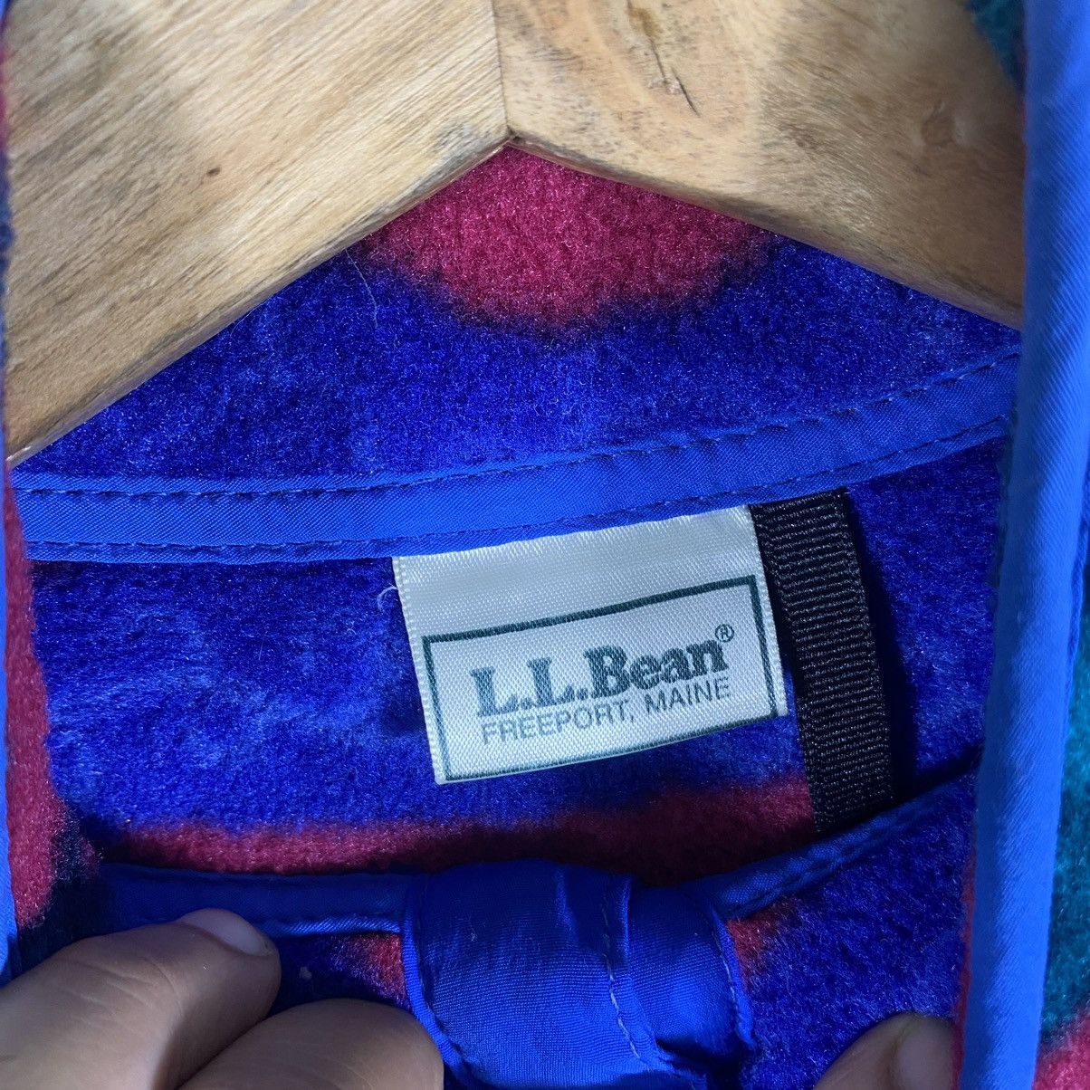 L.L. Bean × Patagonia Vintage Vintage L.L. Bean Red Multi Polar Fleece Half Button Size US M / EU 48-50 / 2 - 6 Thumbnail