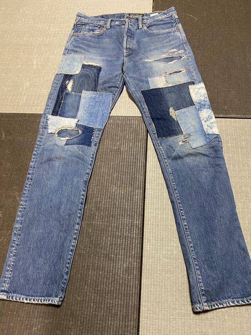 image of Kapital 14Oz Denim 5P Monkey Cisco (Dixie Remake) 32 in Blue, Men's (Size 31)