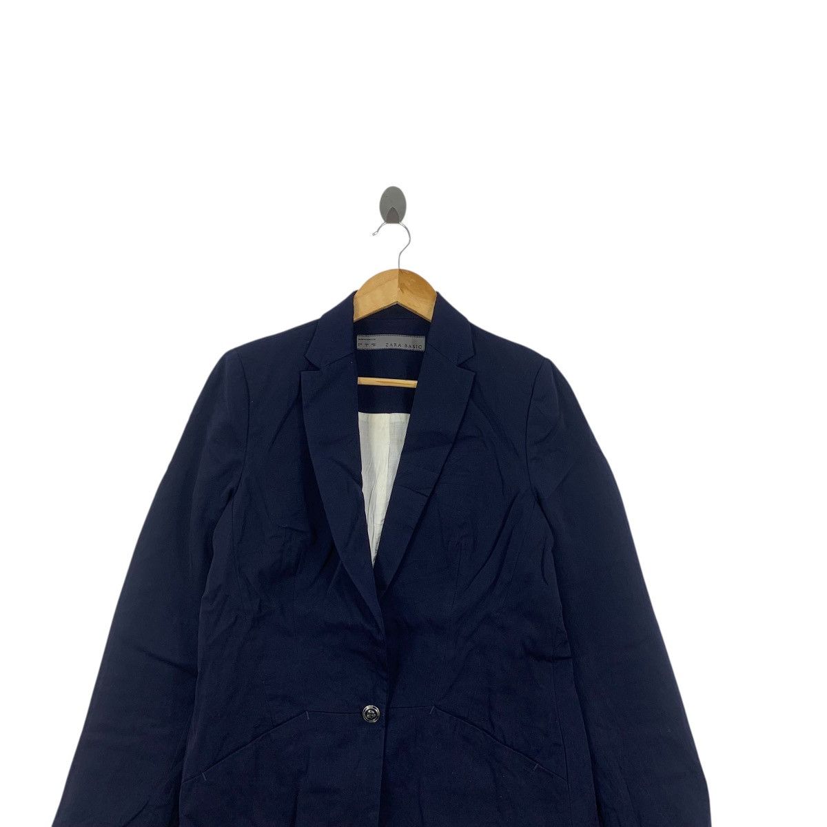 Zara ZARA BASIC COLLECTION 1 Button Blazer Coat Suit Formal Size 38L - 2 Thumbnail