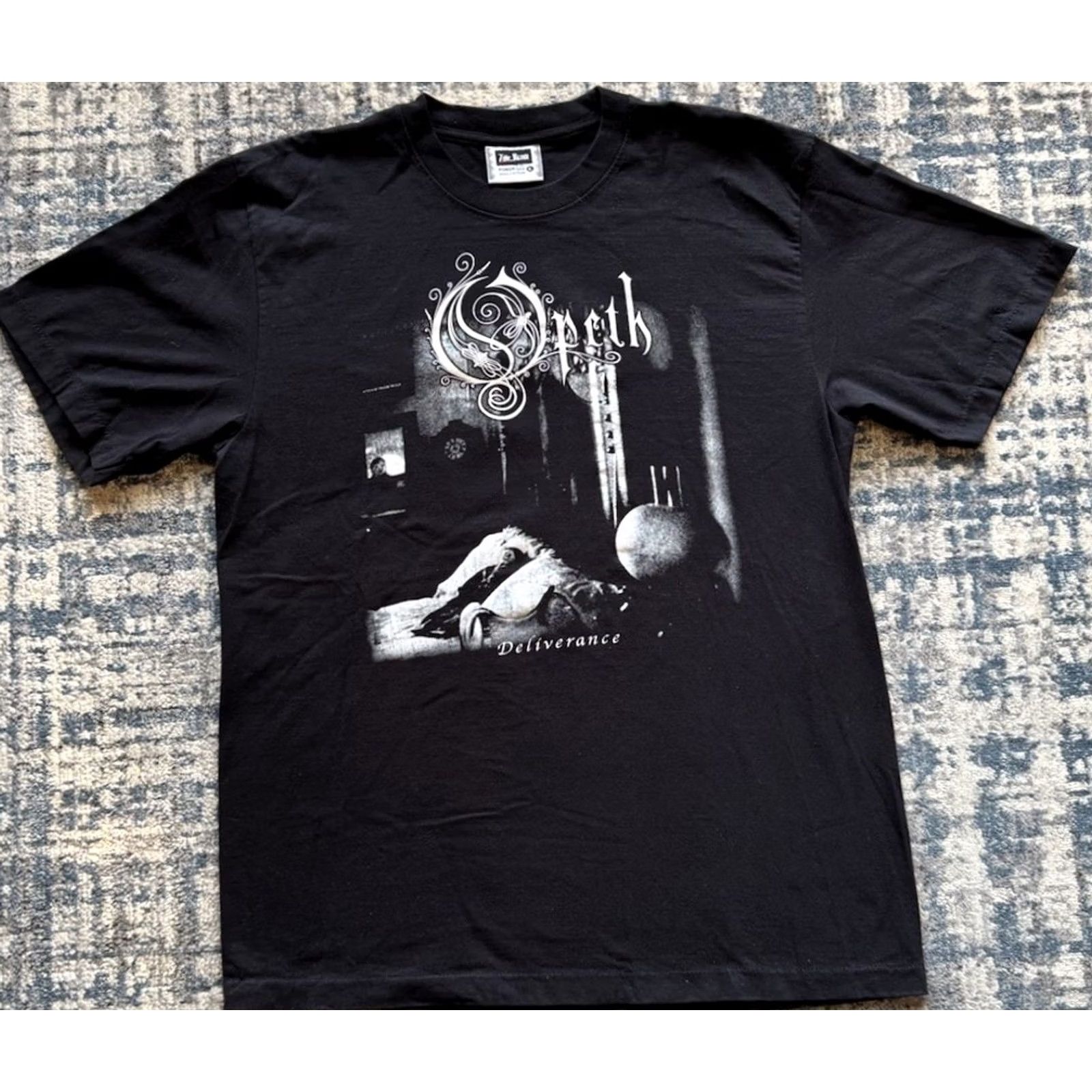 Vintage VINTAGE 2002 Opeth Deliverance T Shirt XL Black Cotton Short Sleeve Crew Neck Men Metal Logo Double-Sided Graphic Print 22.5 x 30.75 Size US XL / EU 56 / 4 - 2 Thumbnail