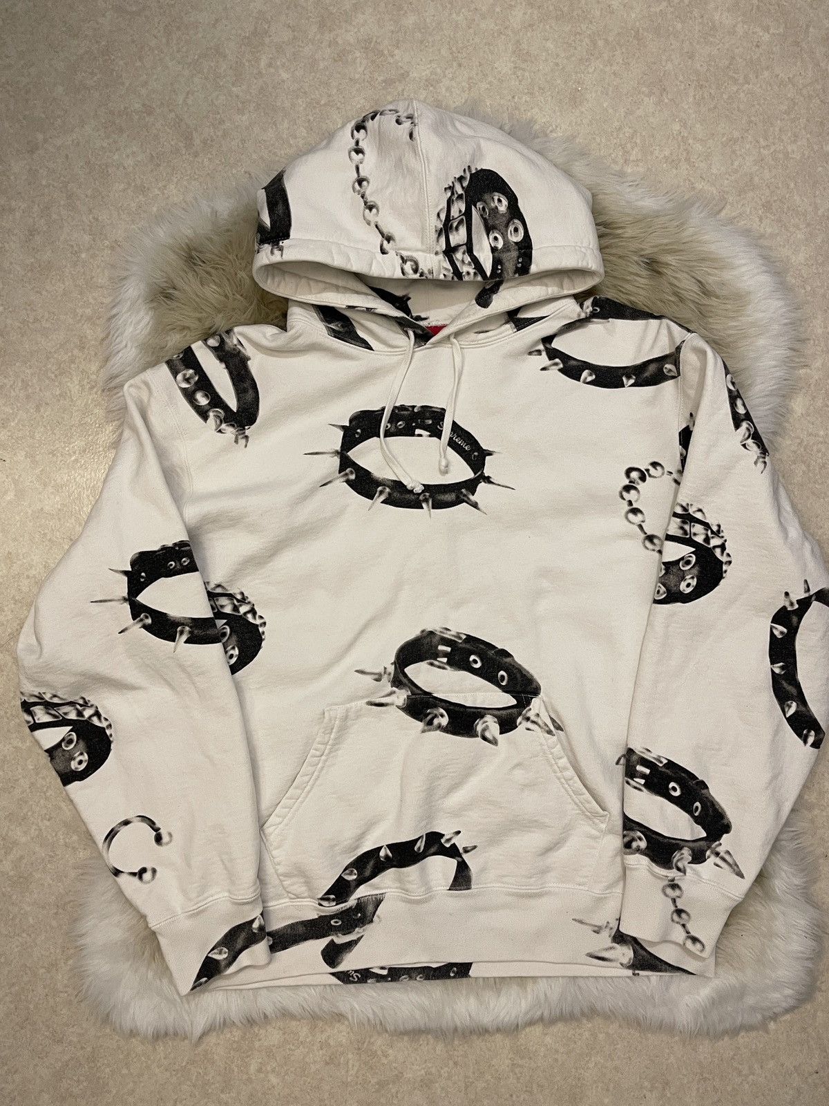 Supreme Supreme White Studded Dog Collar hoodie Grailed