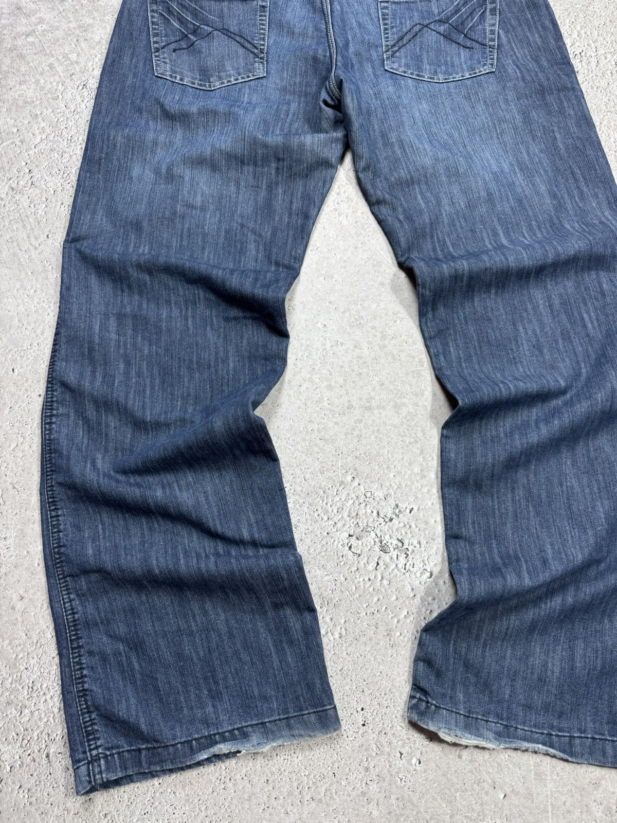 Other Baggy Jeans Blue Denim Buckle Back Wide Leg Y2K Skater Pants Size US 36 / EU 52 - 3 Thumbnail