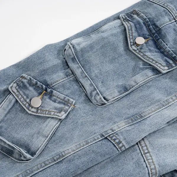 Japanese Brand × Jean Tactical Multi Pockets Baggy Jean Size US 29 - 4 Thumbnail