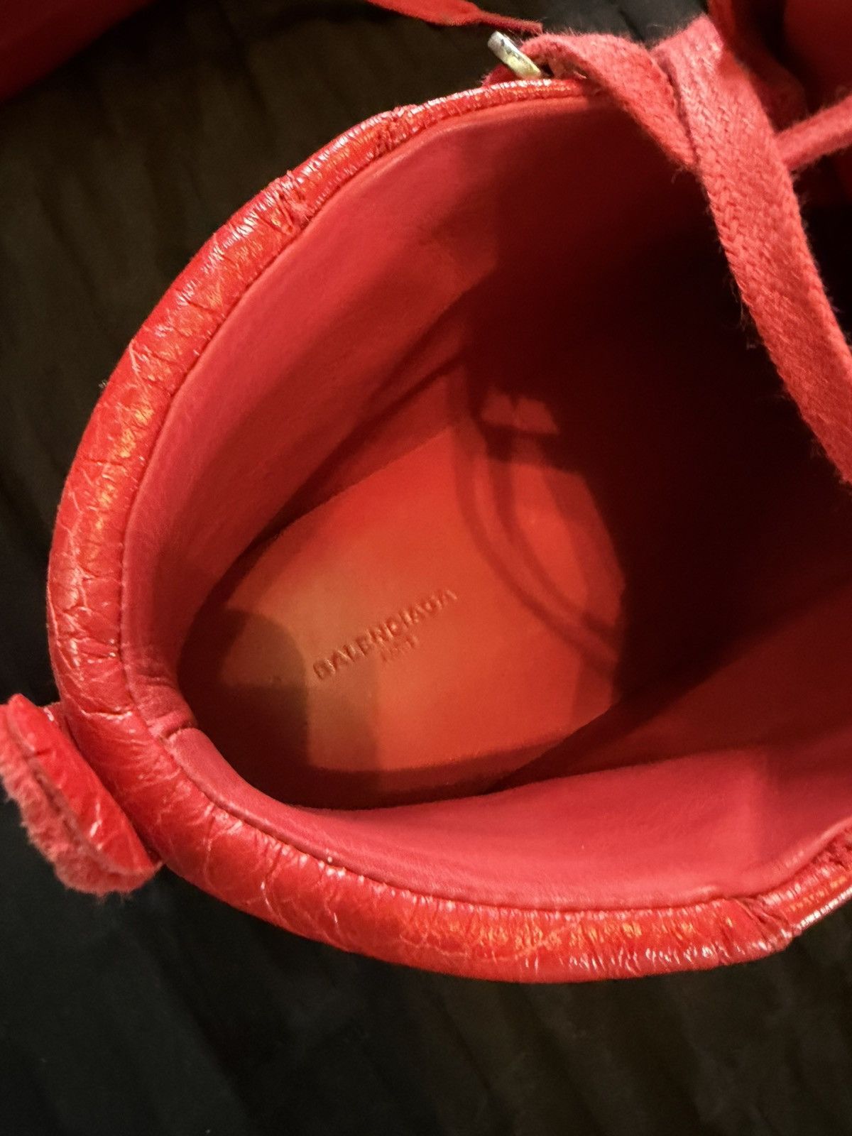 Balenciaga Balenciaga Red Arena High Top Sneakers Size US 12 / EU 45 - 6 Thumbnail