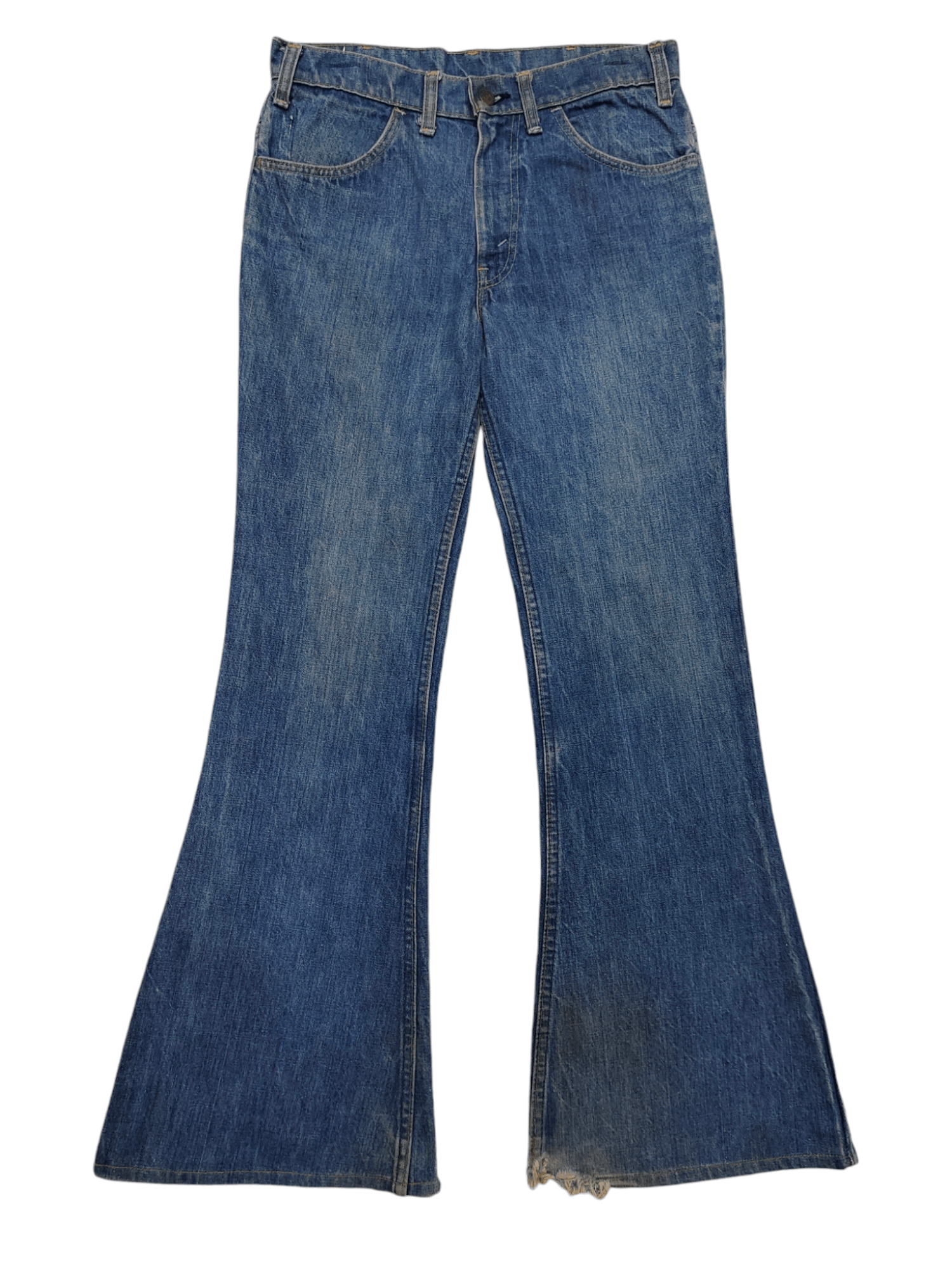Levi's Vintage Clothing 70s Levis🔥Classic Big Bell Bottom Flare Orange Tab Jeans Size US 30 / EU 46 - 1 Thumbnail