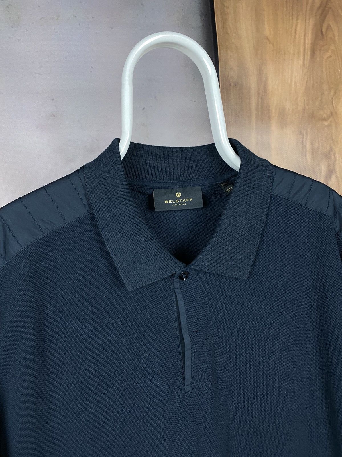 Belstaff 🌑Polo T-Shirt Belstaff Nylon Shoulder Inserts 🌑 Size US XXL / EU 58 / 5 - 2 Thumbnail
