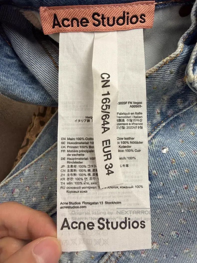 Acne Studios Acne Studios Jeweled Heavy Duty Casual Pocket Wide Leg Den Size 42" / US 20 - 3 Thumbnail