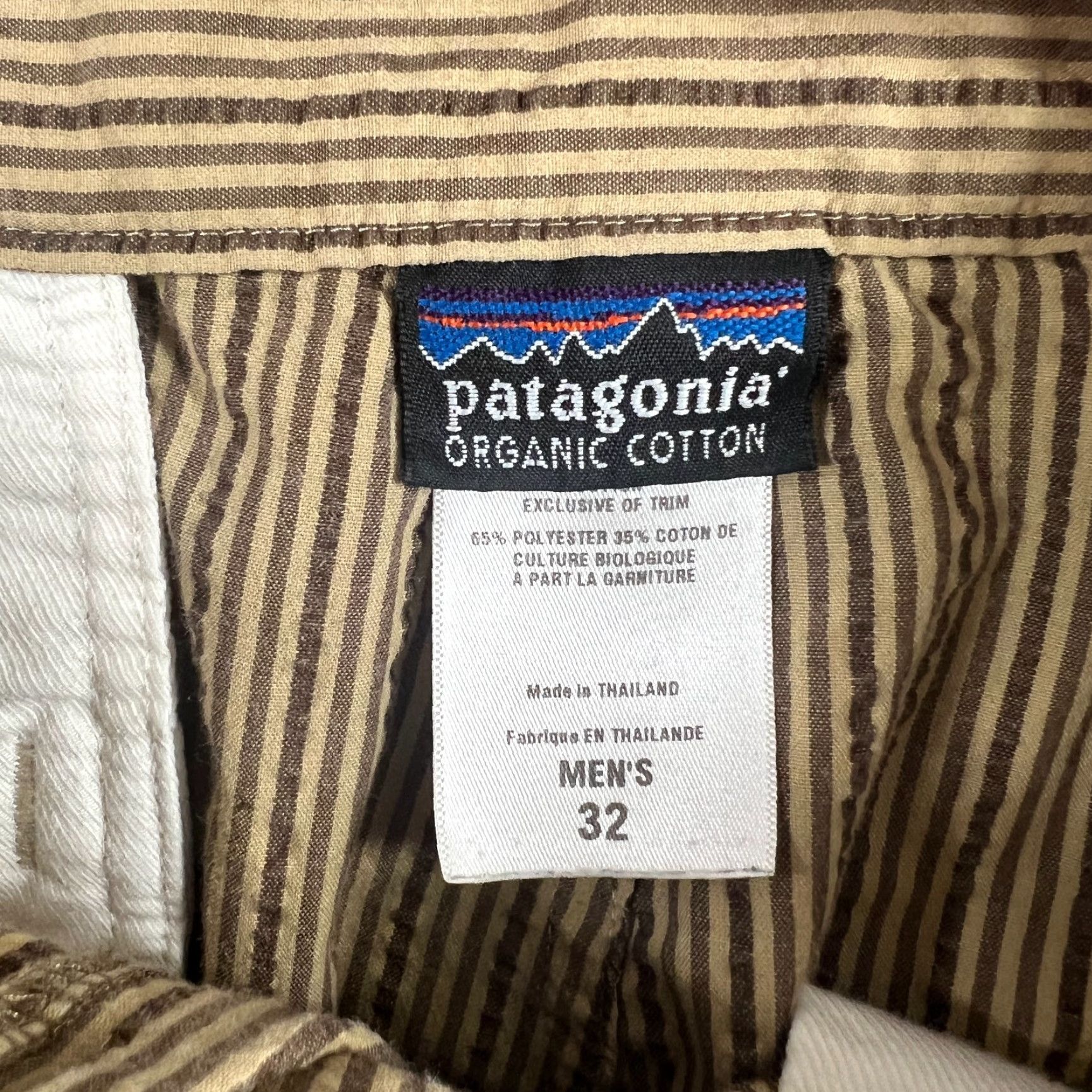 Patagonia Patagonia Shorts Mens 32 Organic Cotton Seersucker Outdoor Stripe Bermuda Pockets Size US 32 / EU 48 - 5 Thumbnail