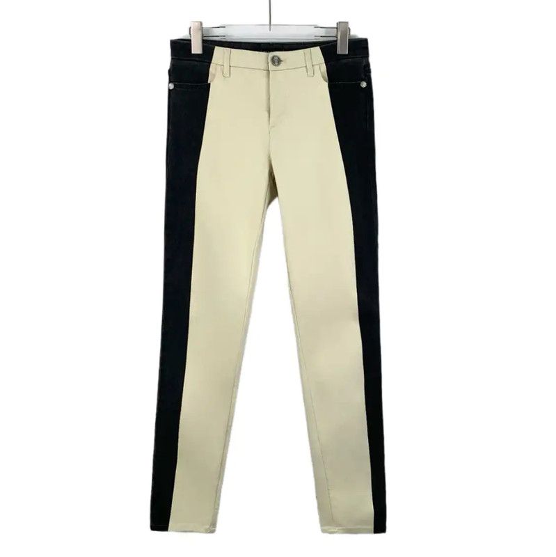 Chanel Chanel Color Block Cotton Women's Denim Pants 0089 Size 23" - 1 Thumbnail