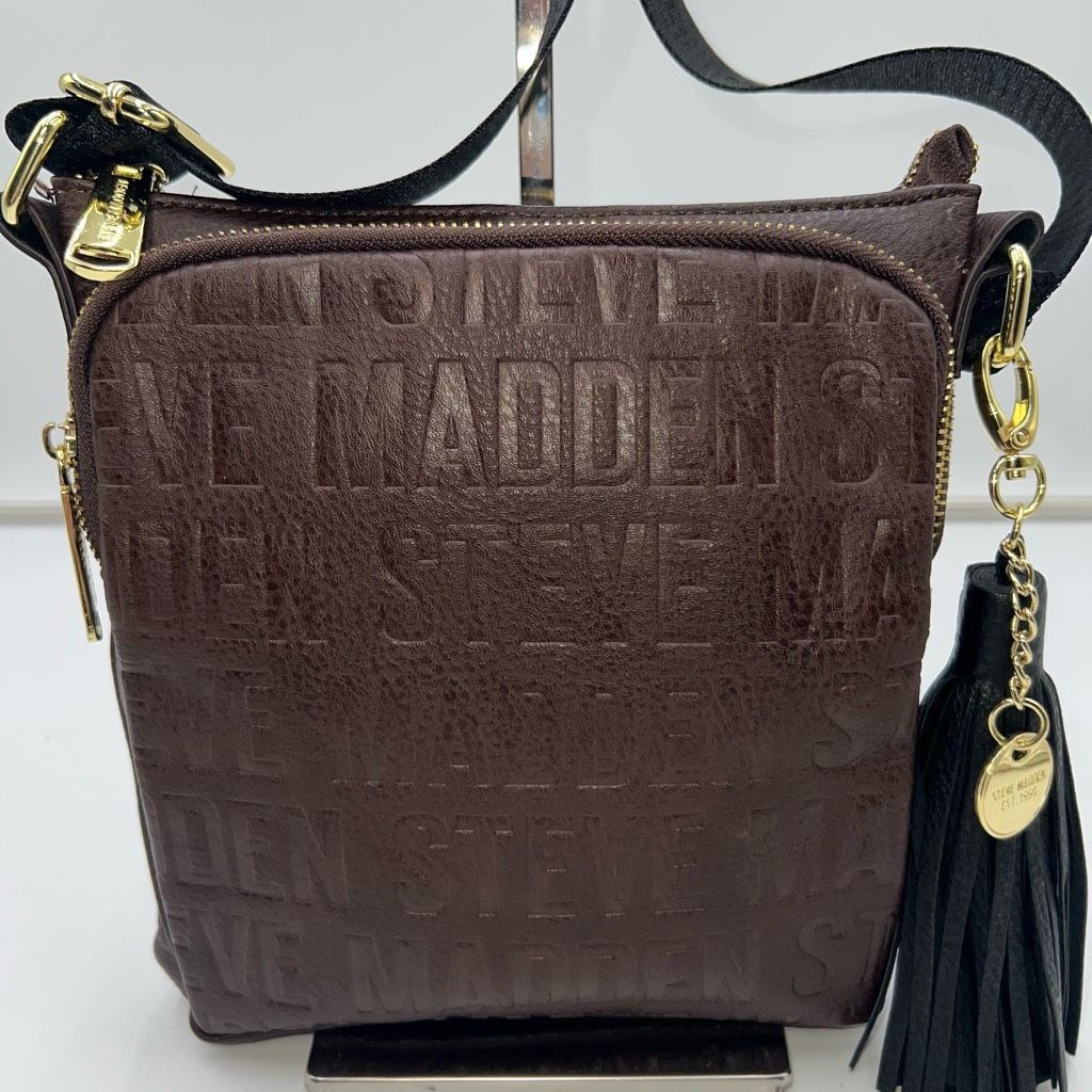 Steve Madden Steve Madden Faux Leather Crossbody Signature Bag with Guita Size ONE SIZE - 1 Thumbnail