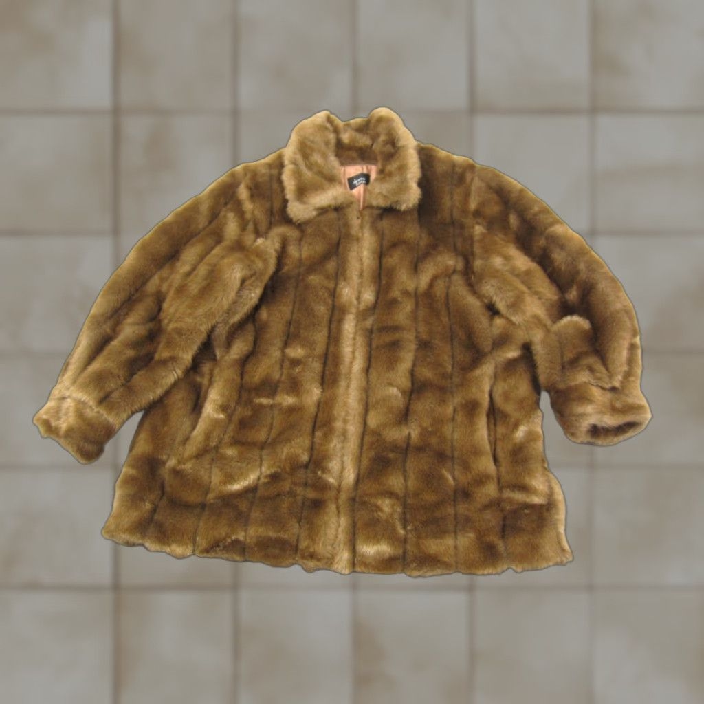 Vintage VINTAGE Dennis Basso Fur Coat Jacket Womens 1X Plus Brown Full Zip Winter 70s Size XL / US 12-14 / IT 48-50 - 1 Thumbnail