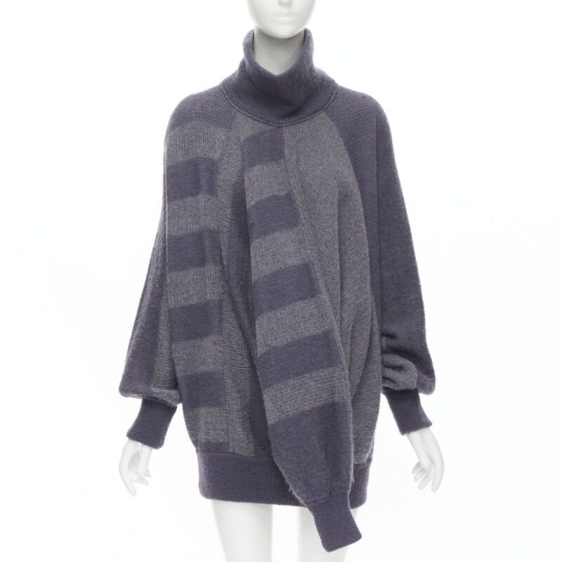 Issey Miyake ISSEY MIYAKE 1980's Vintage deconstructed 3 sleeves striped sweater dress M Rare Size M / US 6-8 / IT 42-44 - 1 Thumbnail