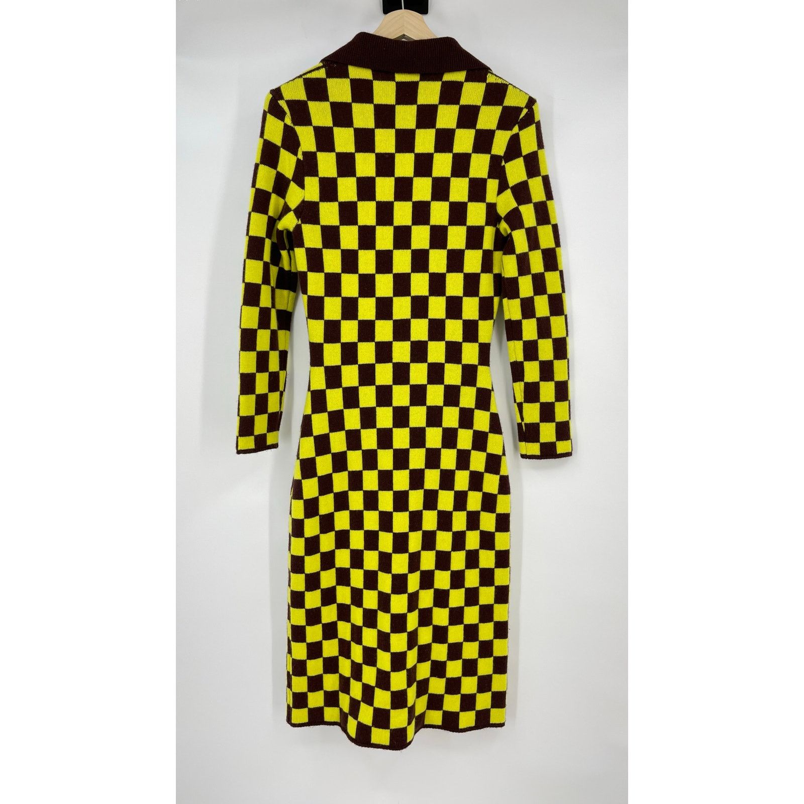 The Elder Statesman The Elder Statesman | Red & Yellow Checkered Cashmere Cardi Size S / US 4 / IT 40 - 5 Thumbnail
