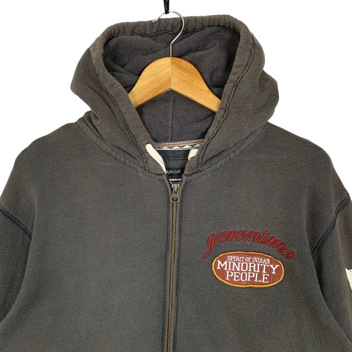Vintage Geronimo Military Laeder Apache Minority People Hoodie =M/L Size US M / EU 48-50 / 2 - 5 Thumbnail