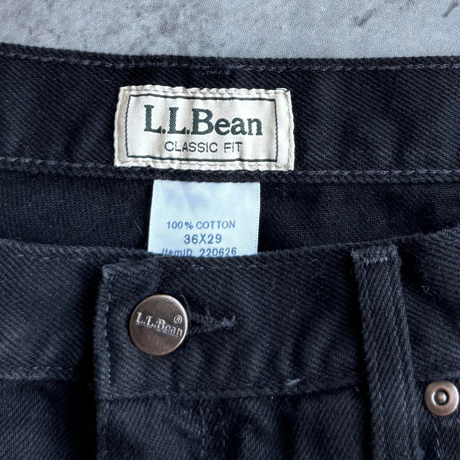 L.L. Bean × Vintage Vintage Y2K L.L. Bean Black Classic Fit Denim Jeans Size US 34 / EU 50 - 4 Thumbnail