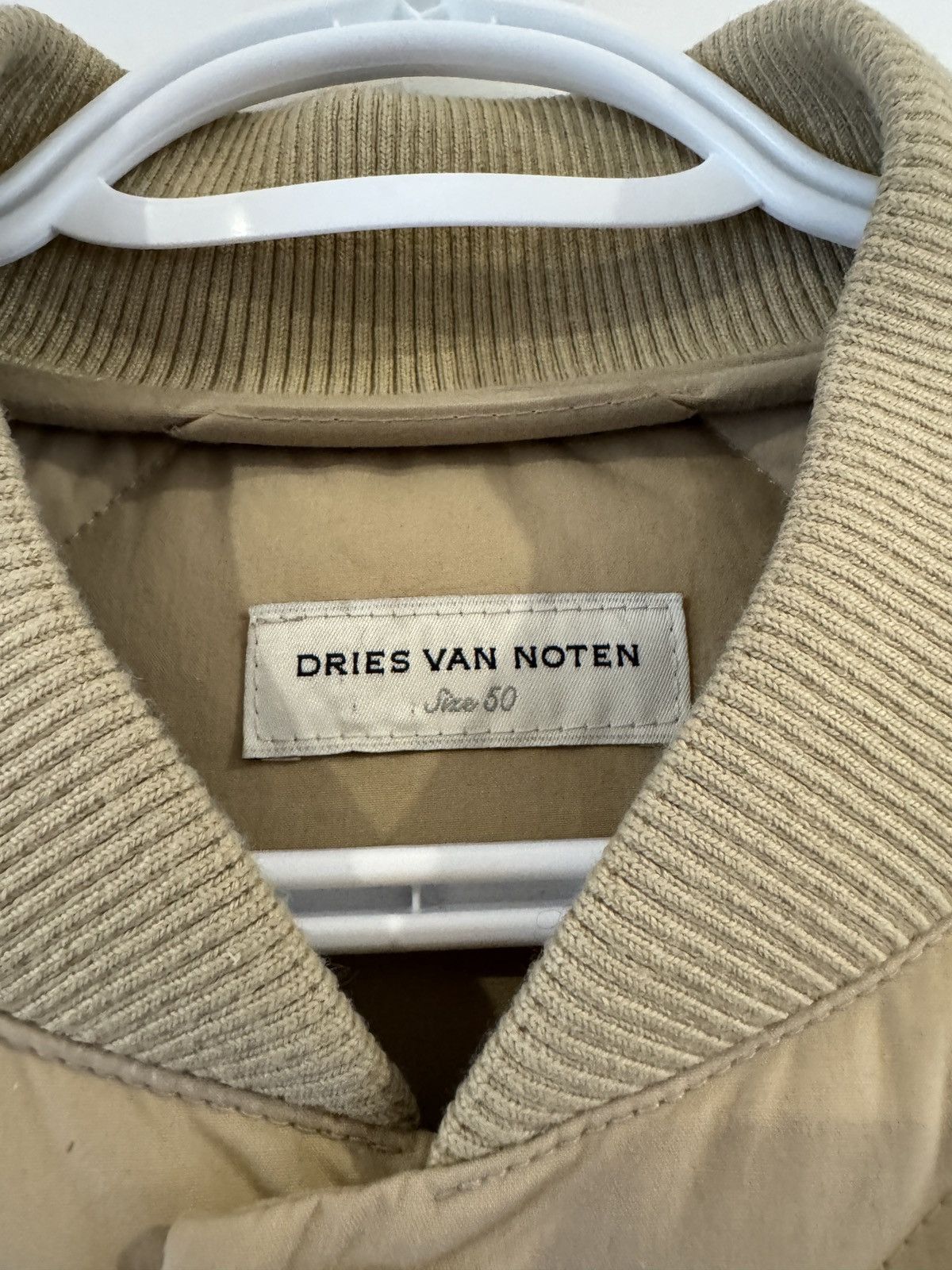 Dries Van Noten Dries Van Noten Beige Down Venice Bomber Jacket Size US M / EU 48-50 / 2 - 5 Thumbnail