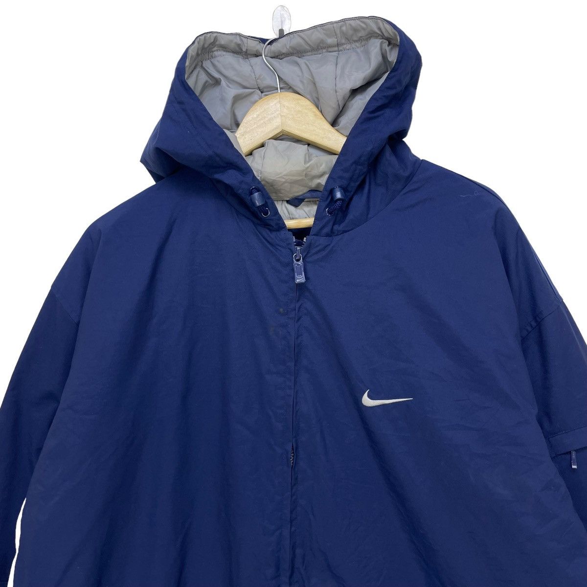 Nike 💥Vintage Nike Hooded Jacket Size US L / EU 52-54 / 3 - 3 Thumbnail