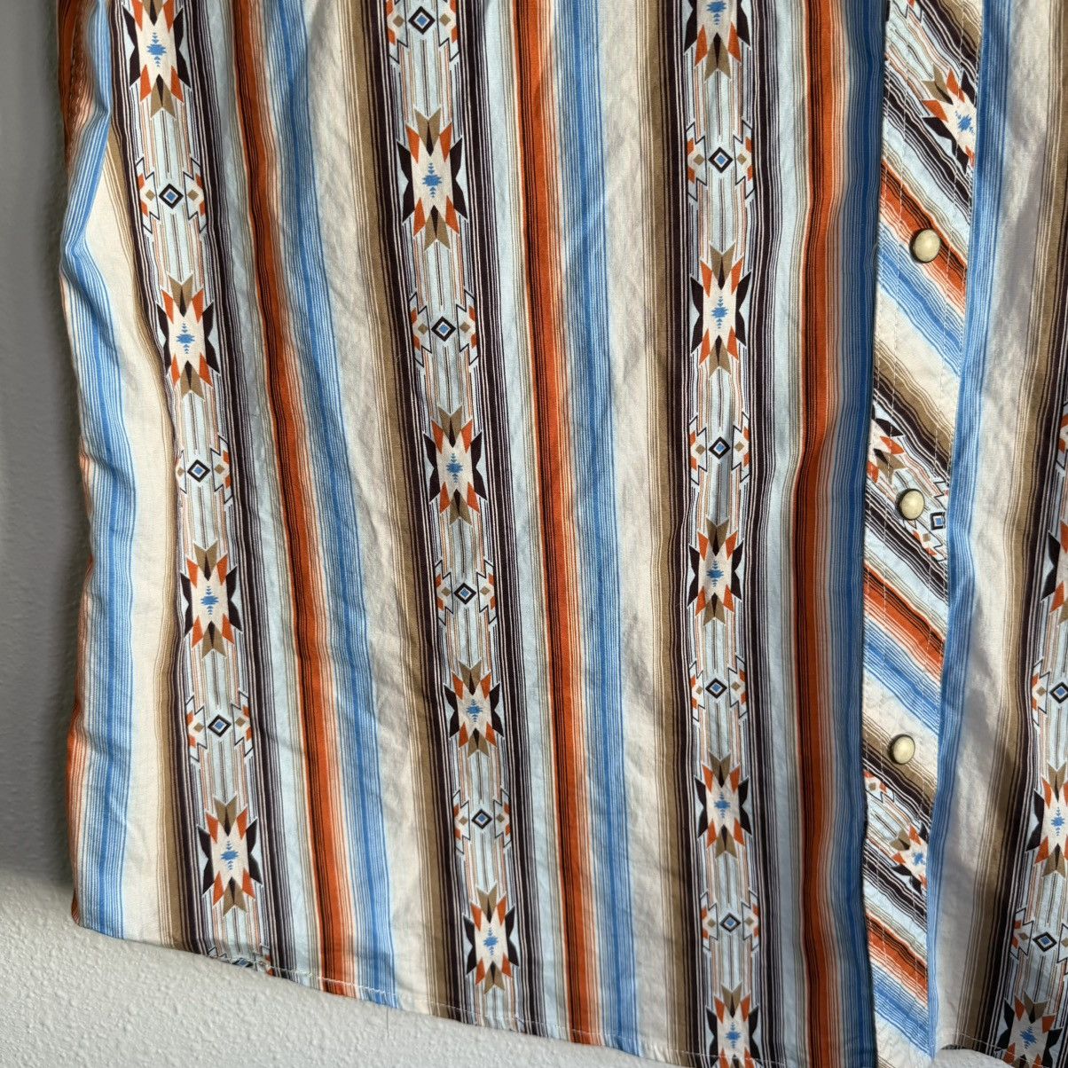 Other Rock & Roll Denim Western Shirt Mens 2XL Aztec Pearl Snap Size US XXL / EU 58 / 5 - 3 Thumbnail