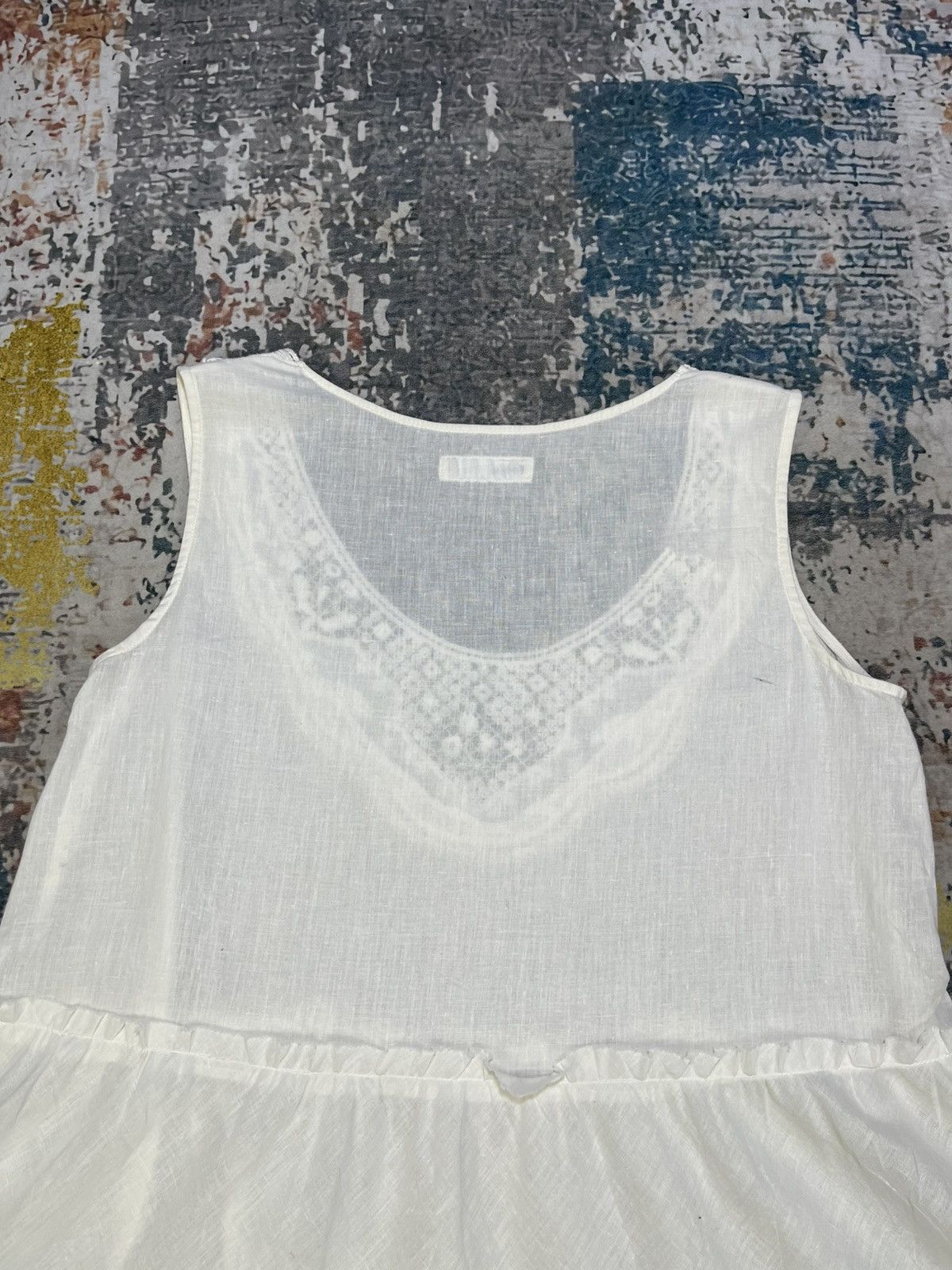 Ne-Net Issey Miyake Ne-Net Crochet Lace Neckline Tiered Dress Size XS / US 0-2 / IT 36-38 - 8 Thumbnail