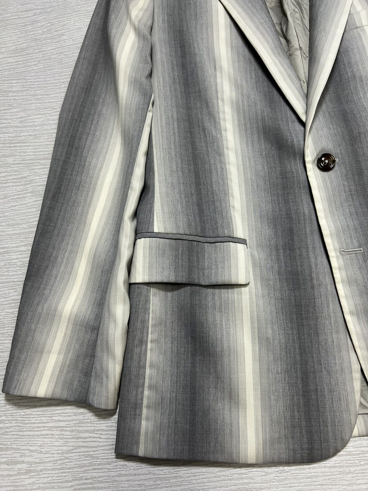 Maison Margiela Maison Margiela - S/S 13’ - Vertical Striped Blazer Size 46S - 6 Thumbnail