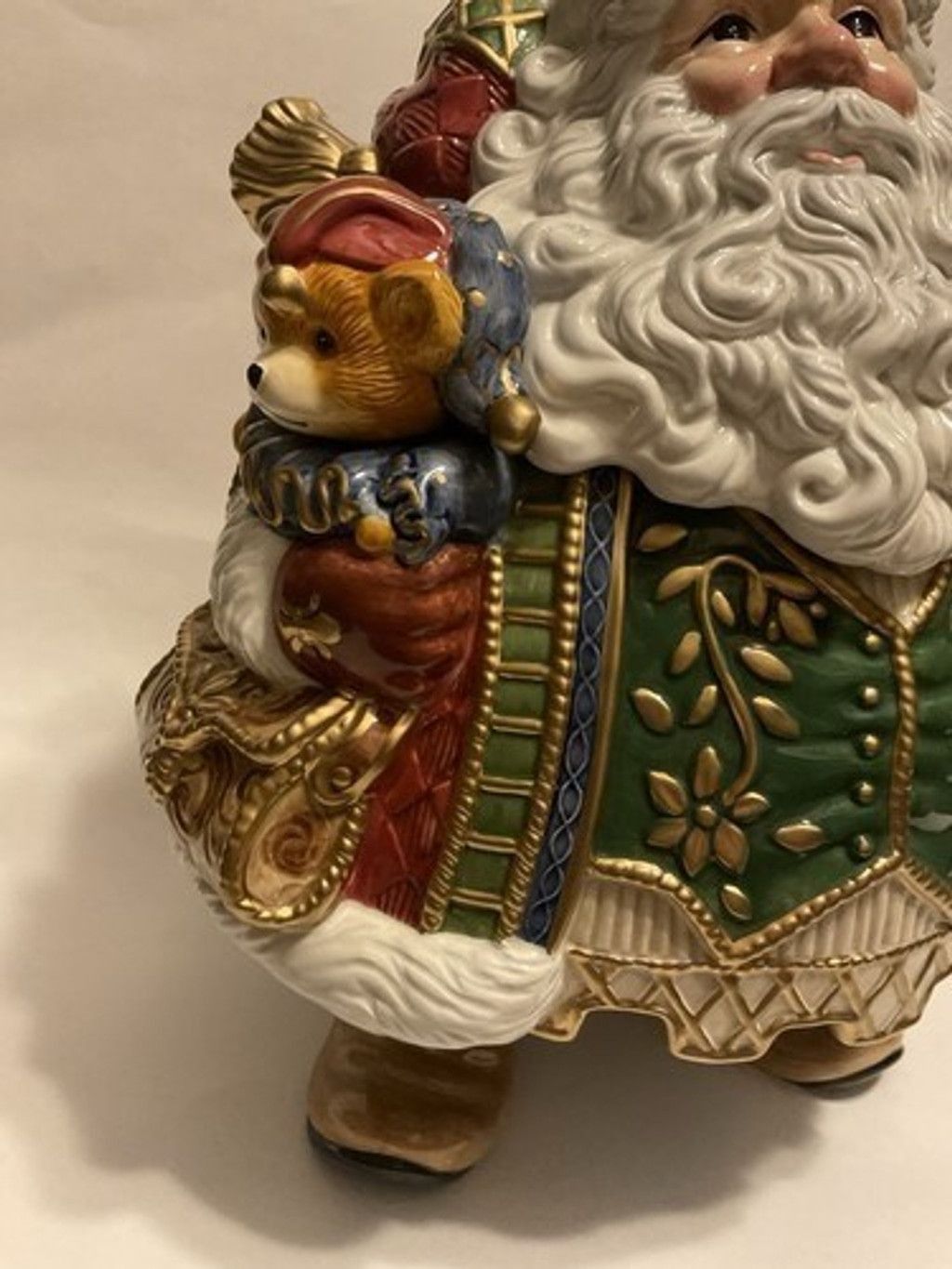 Other NWOB Fitz & Floyd Jolly Ole St. Nick Cookie Jar with Staff Size ONE SIZE - 10 Thumbnail