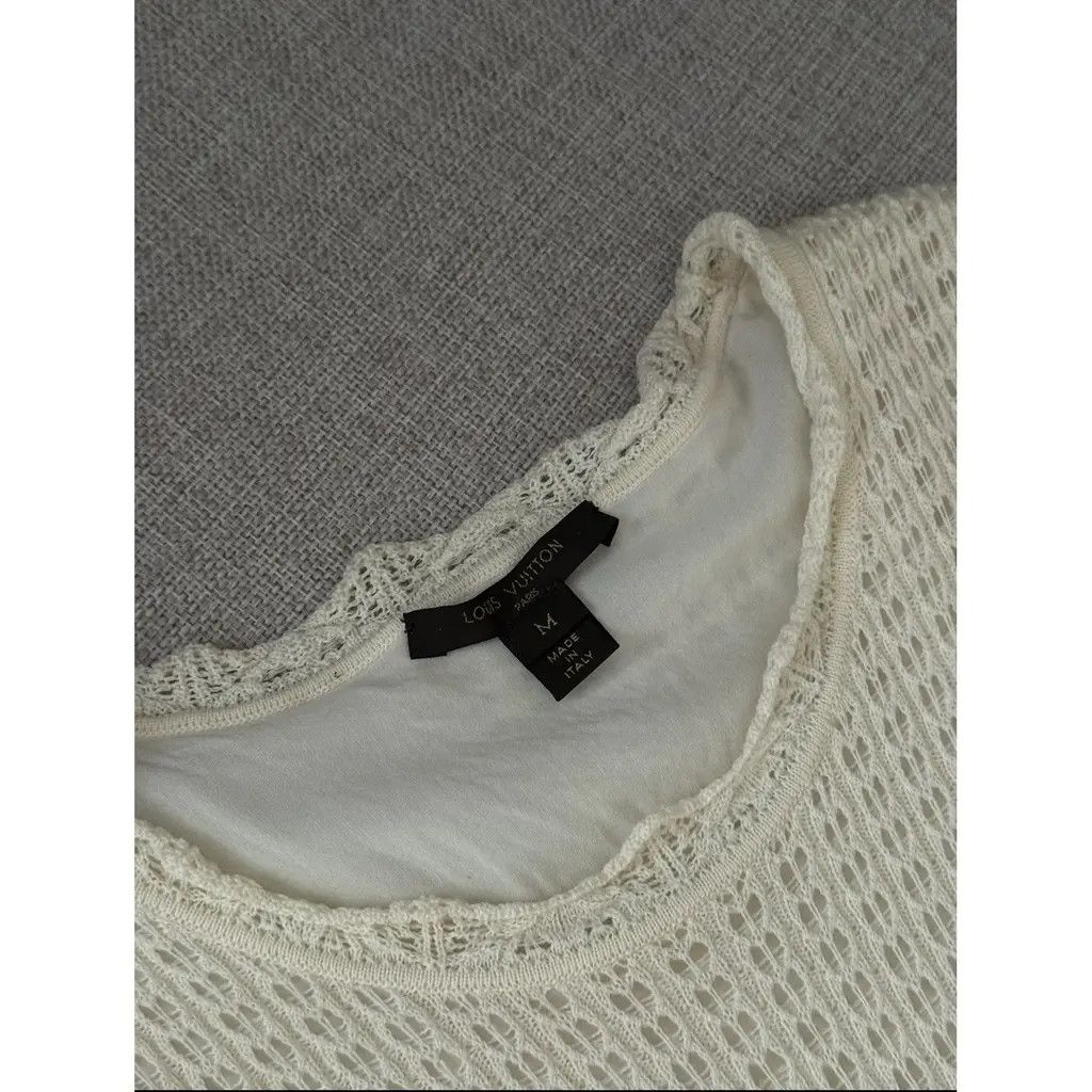 Louis Vuitton Louis Vuitton Knit Wool Mid-Length Dress Ivory Cream Size M Size M / US 6-8 / IT 42-44 - 4 Thumbnail