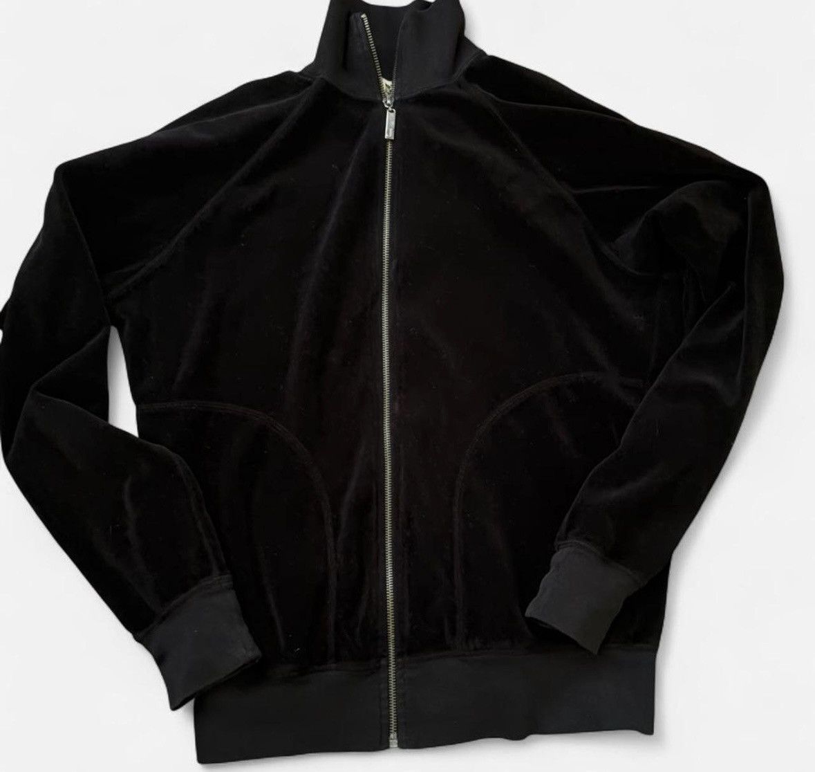Juicy Couture Vintage Y2K Juicy Couture Black Velour Track Jacket Size S / US 4 / IT 40 - 3 Thumbnail