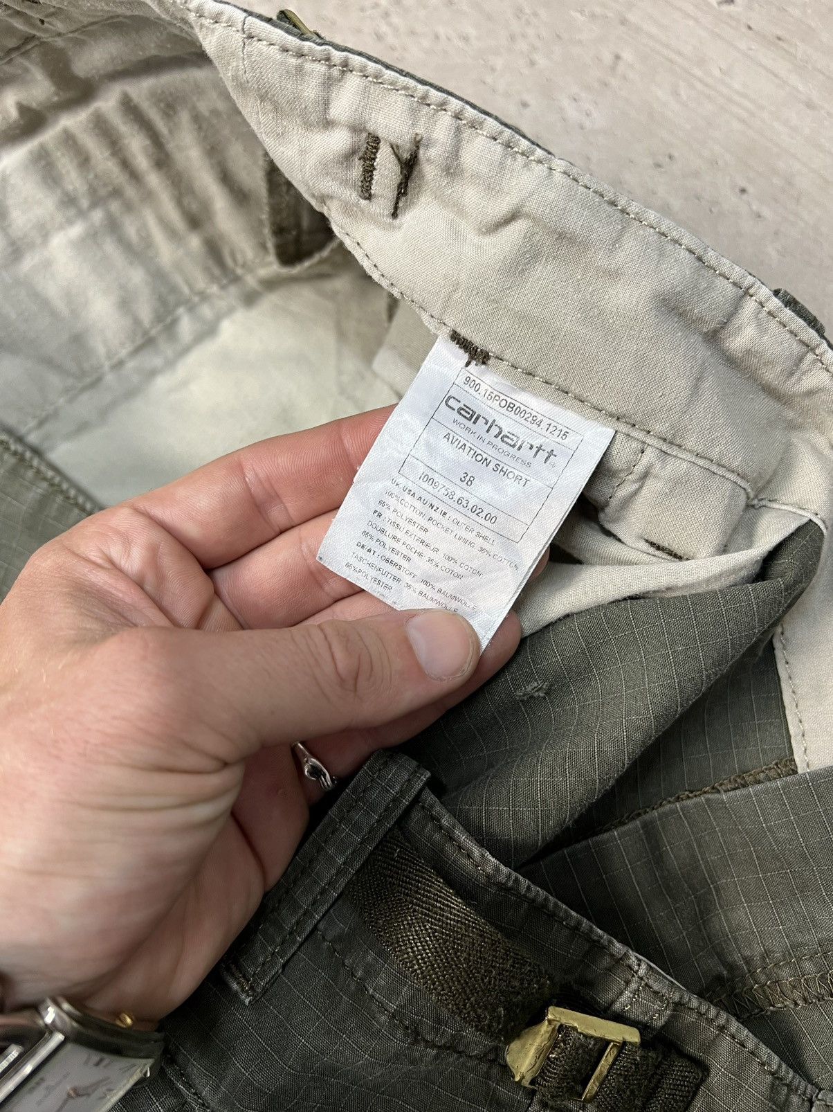 Carhartt × Vintage Carhartt Shorts Vintage CARGO Logo Style Skate Y2 Size US 38 / EU 54 - 6 Thumbnail