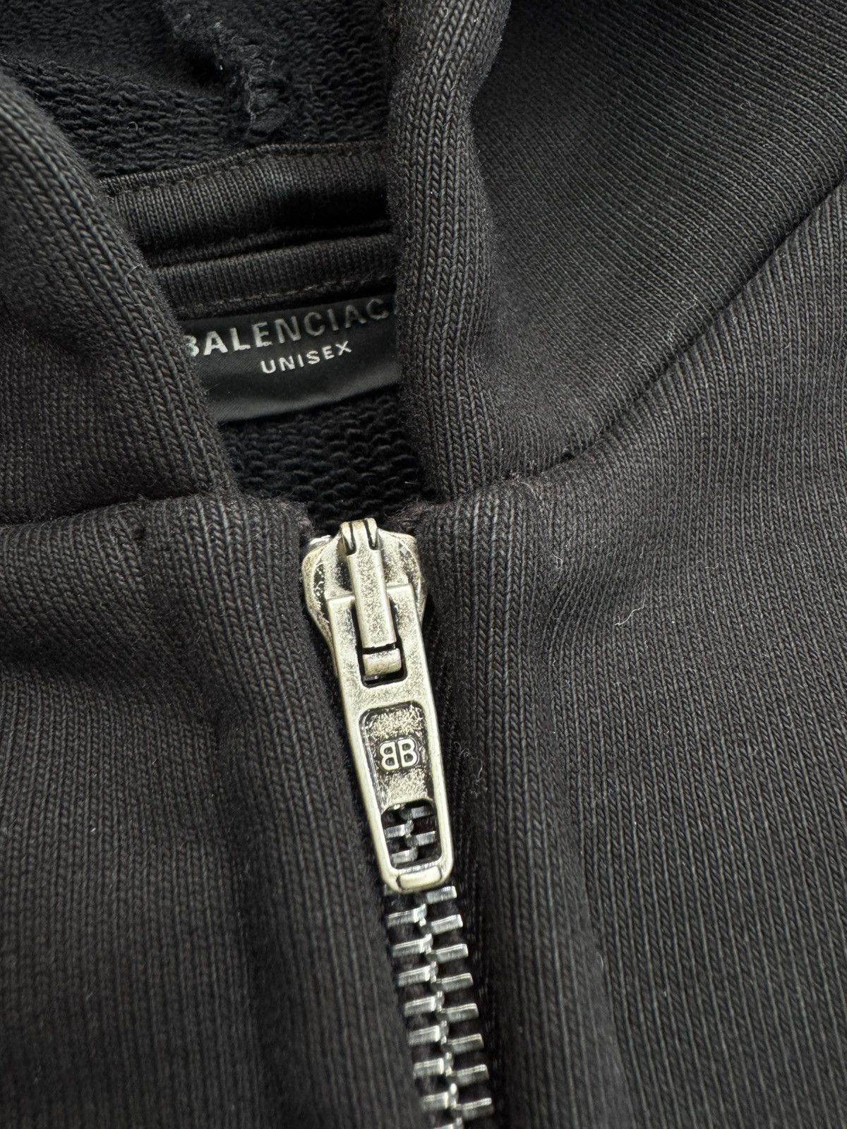Balenciaga BB UNITY BOXY ZIP-UP HOODIE BLACK (XS) Size US XS / EU 42 / 0 - 4 Thumbnail