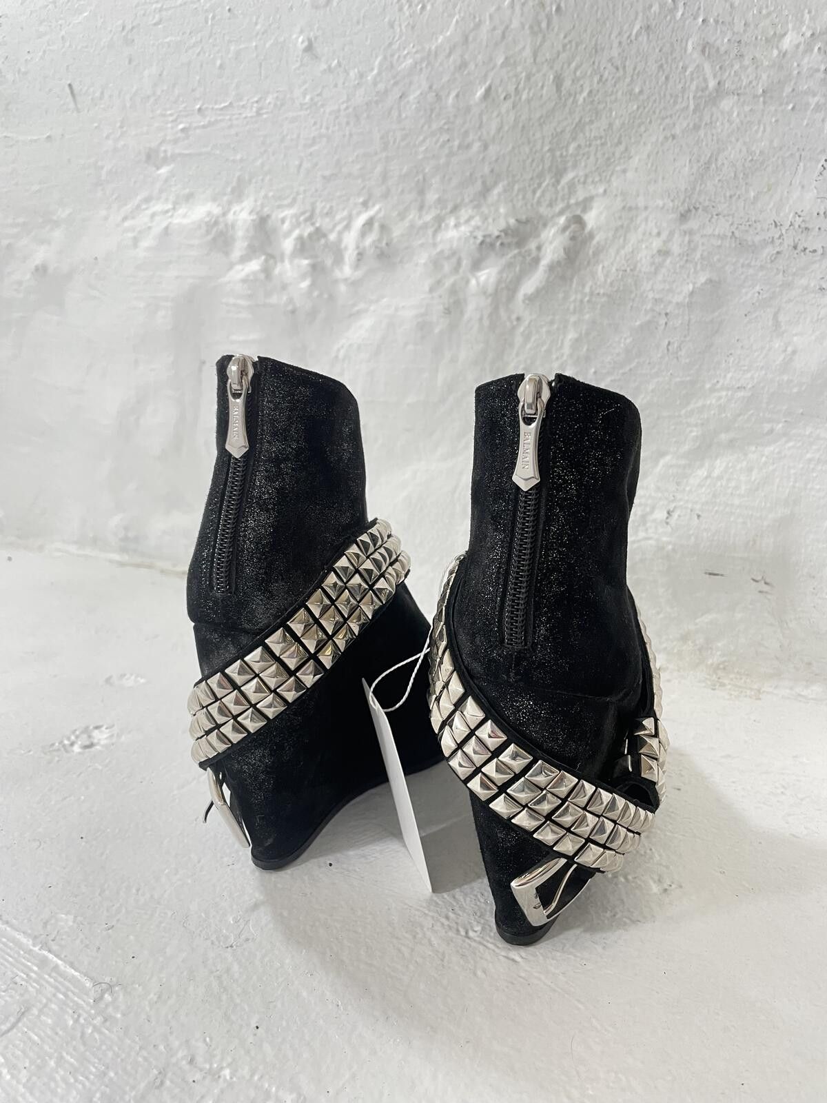 Balmain Balmain SS11 Studded Wedges Size US 8 / IT 38 - 4 Thumbnail
