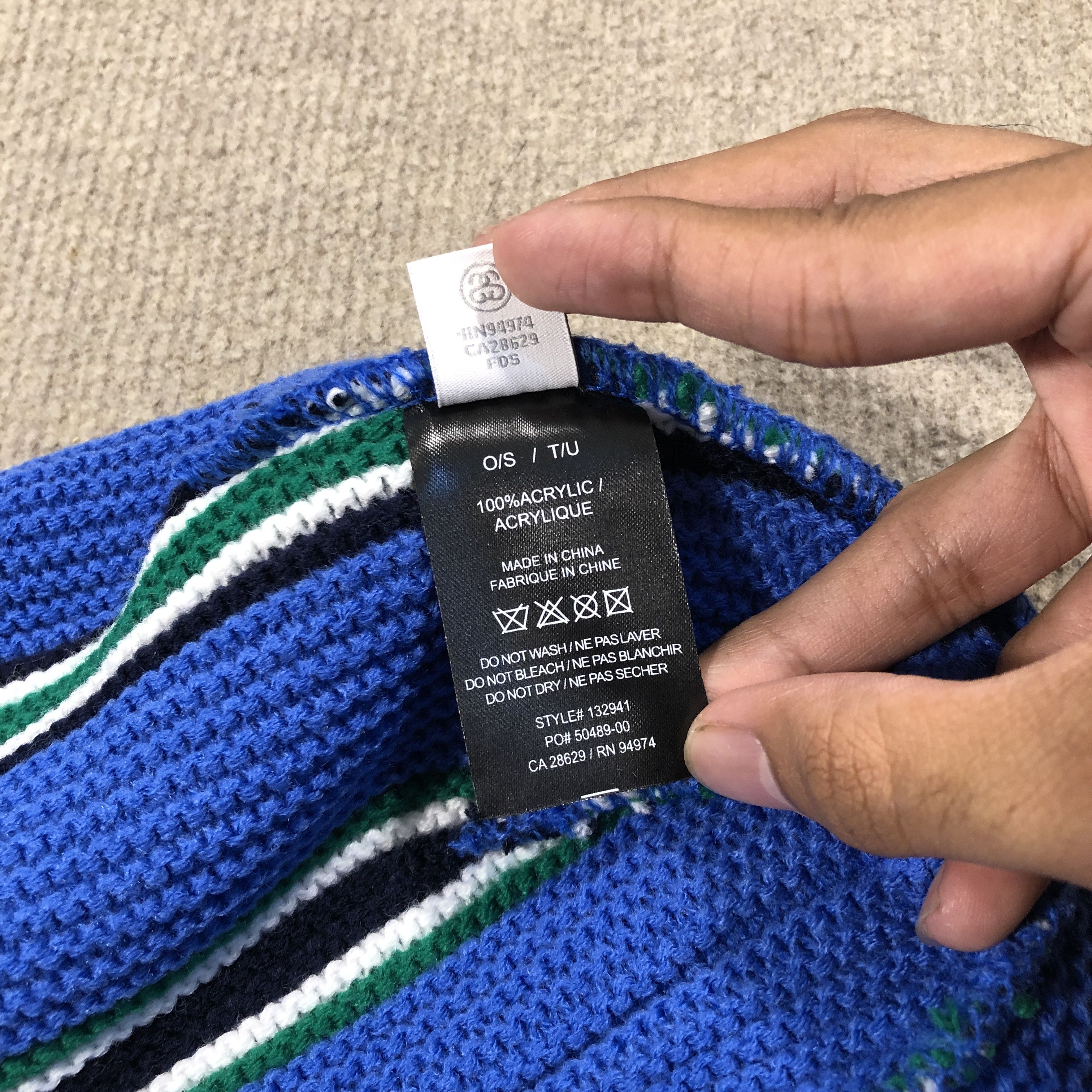 Stussy STUSSY VERTICAL STRIPE BEANIE HAT Size ONE SIZE - 5 Thumbnail