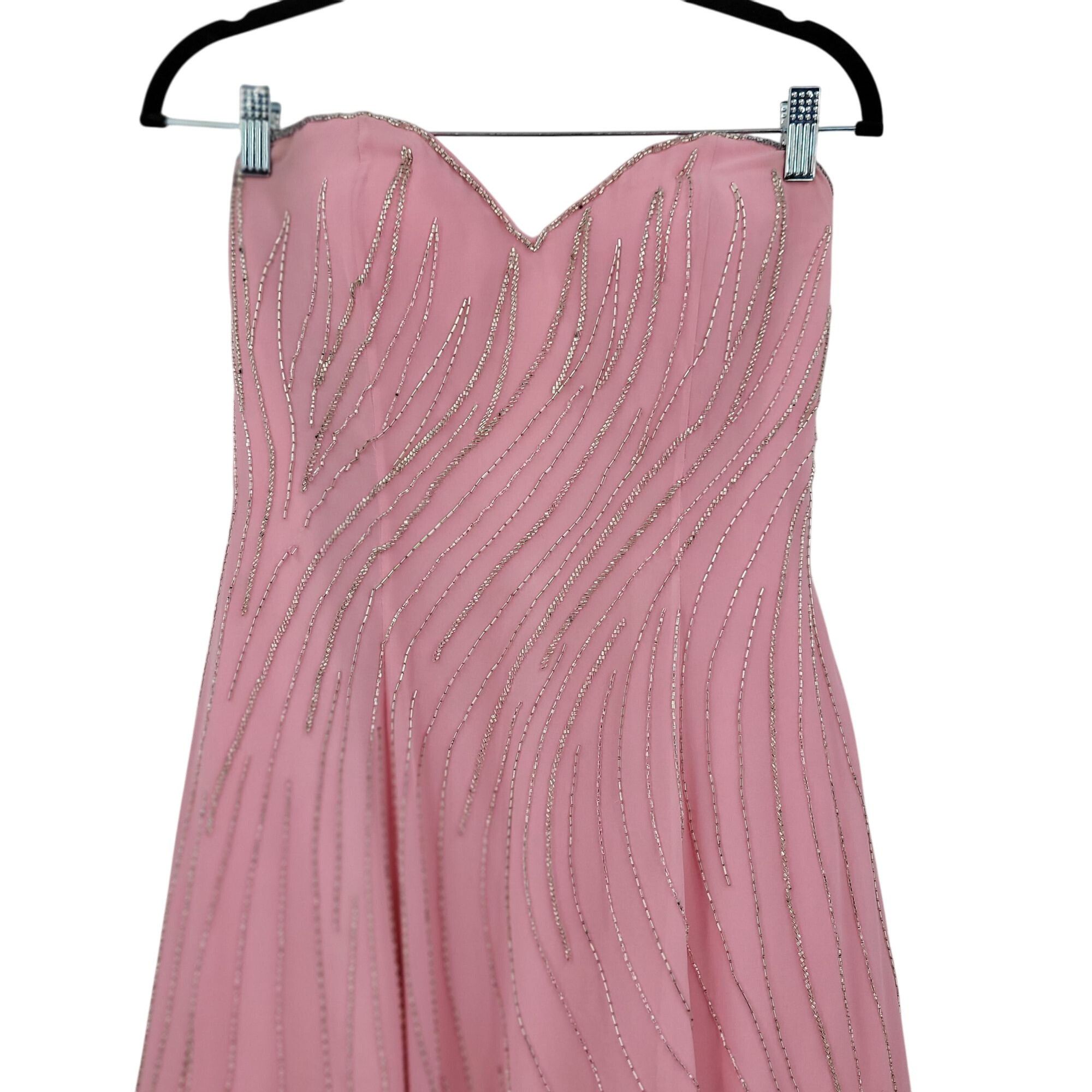 Other Pink Sweetheart Strapless A-line Gown Rhinestone Embellishme Size M / US 6-8 / IT 42-44 - 5 Thumbnail