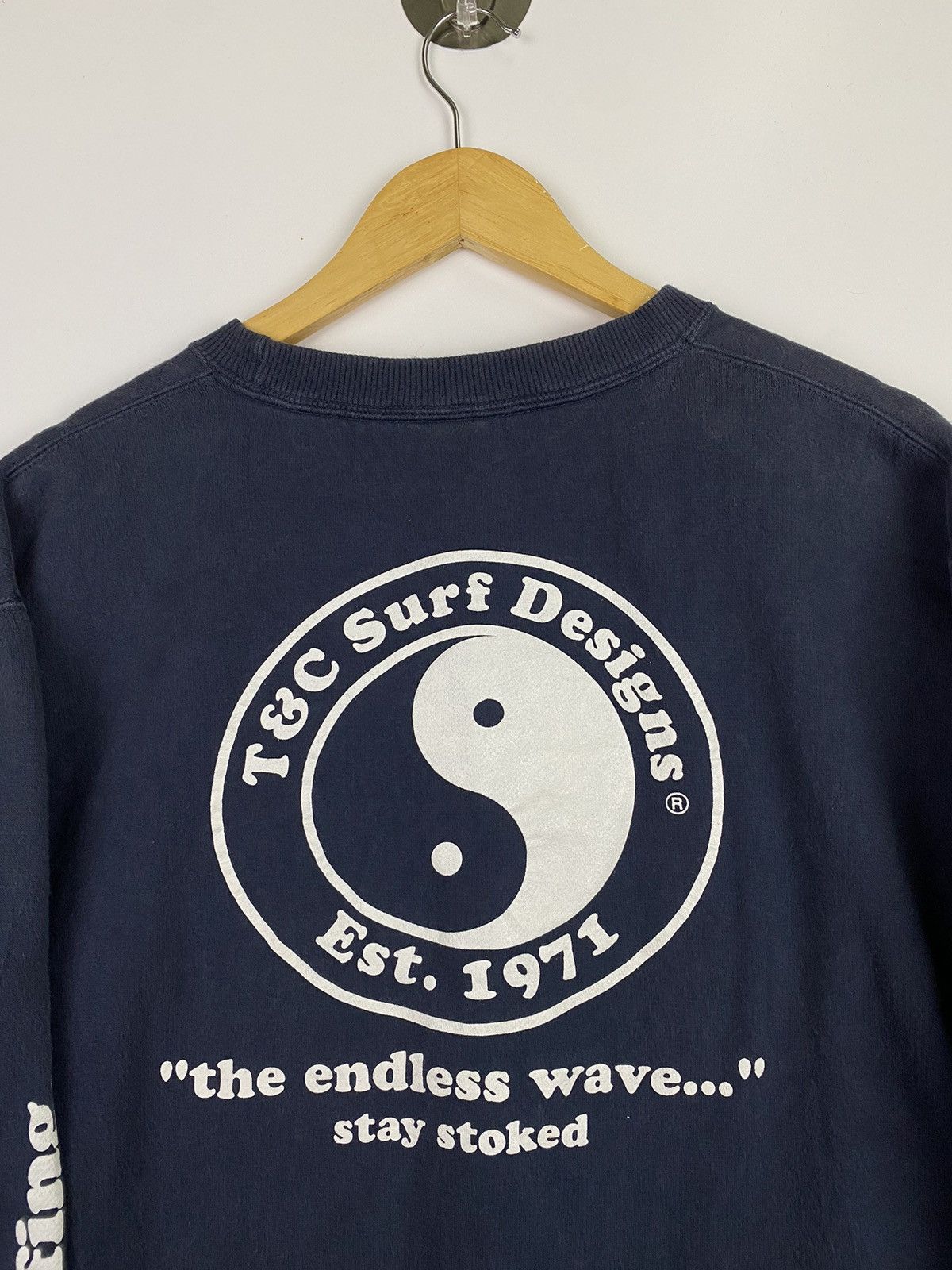 Vintage Vintage T&C Surf Yin Yang Sweatshirt Size US L / EU 52-54 / 3 - 3 Thumbnail