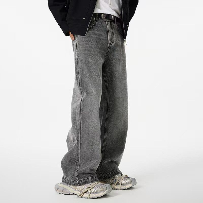 Japanese Brand × Jean Washed casual black grey slightly flared jeans Size US 34 / EU 50 - 2 Thumbnail